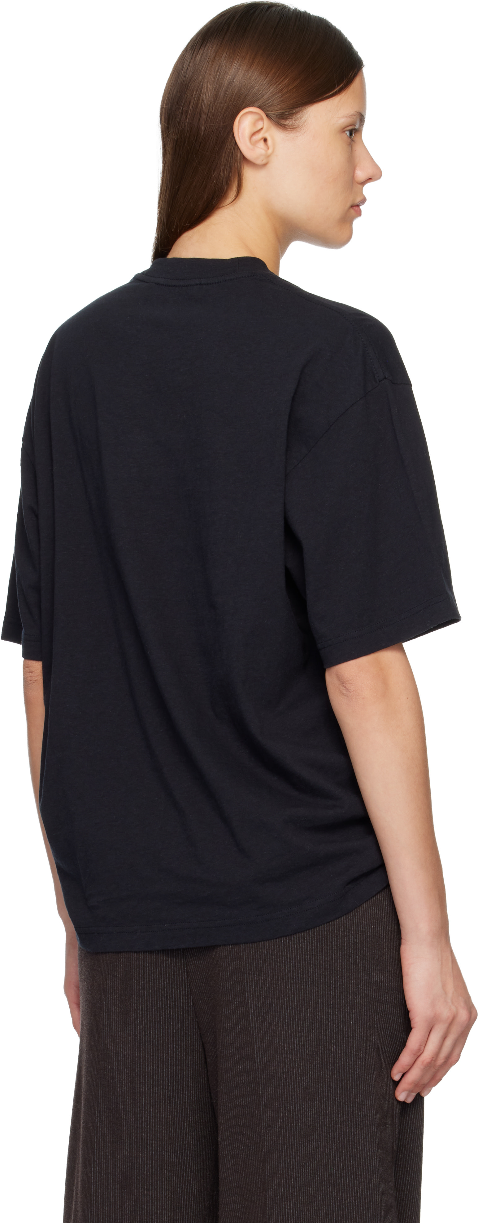 Acne Studios: Black Logo T-shirt | SSENSE Canada