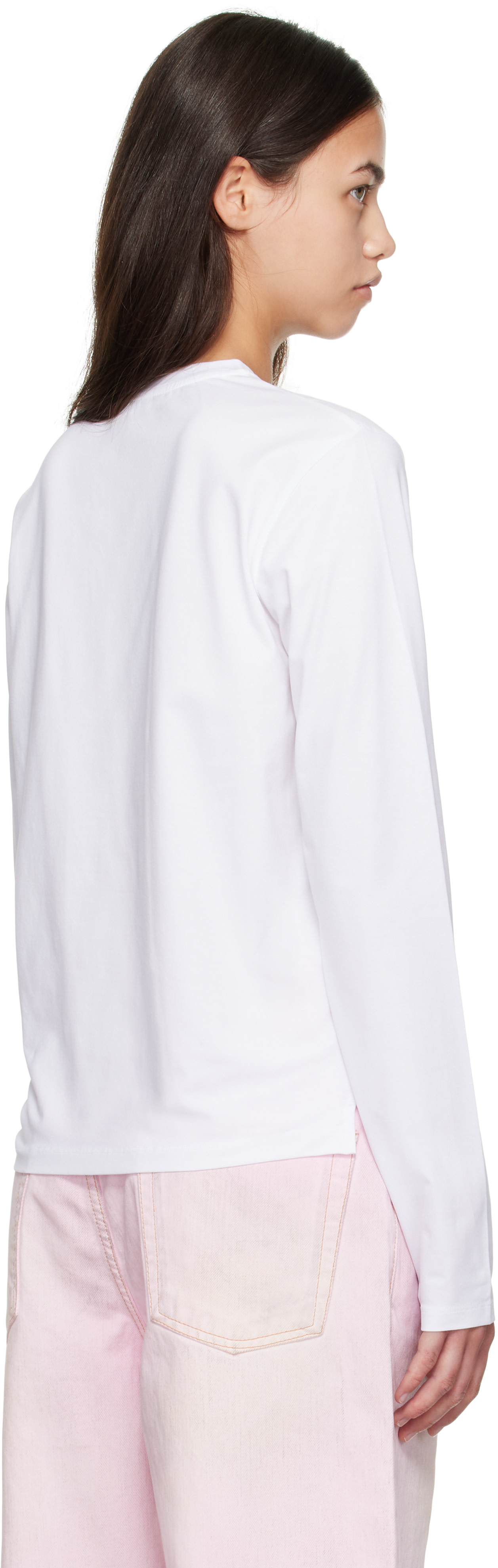 【即日発送】acne studios ポロシャツ 長袖 オフホワイト Acne Studios - Logo T-shirt - Off white