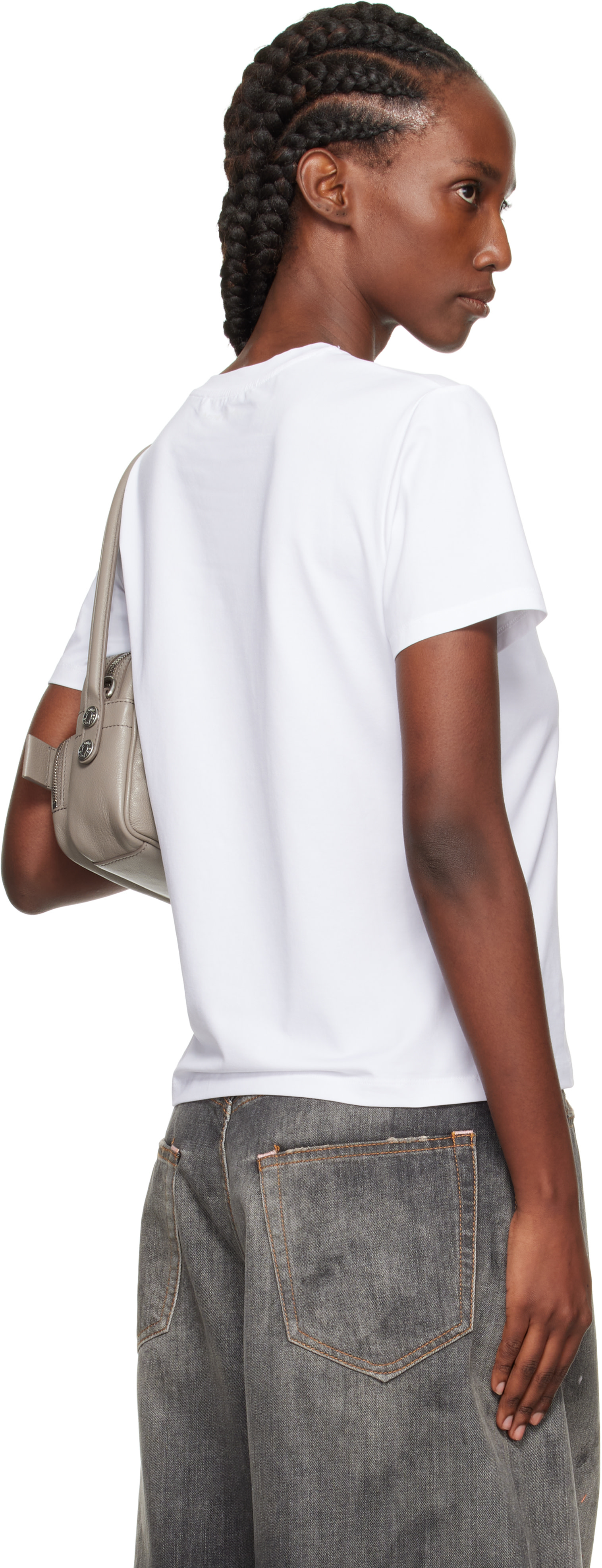 Acne Studios - T-shirt blanc à écusson à logo