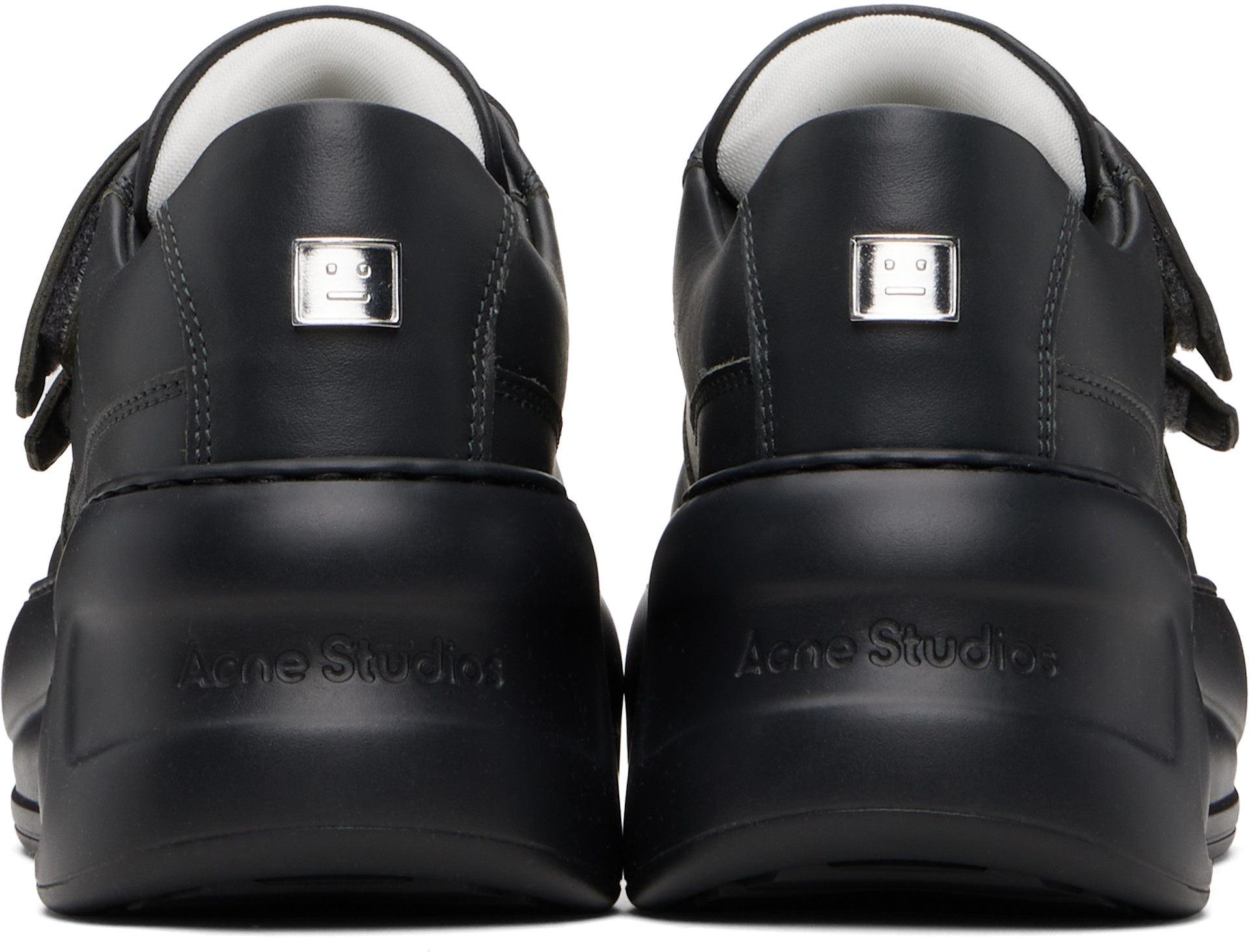 Acne Studios: グレー ベルクロストラップ プラットフォーム