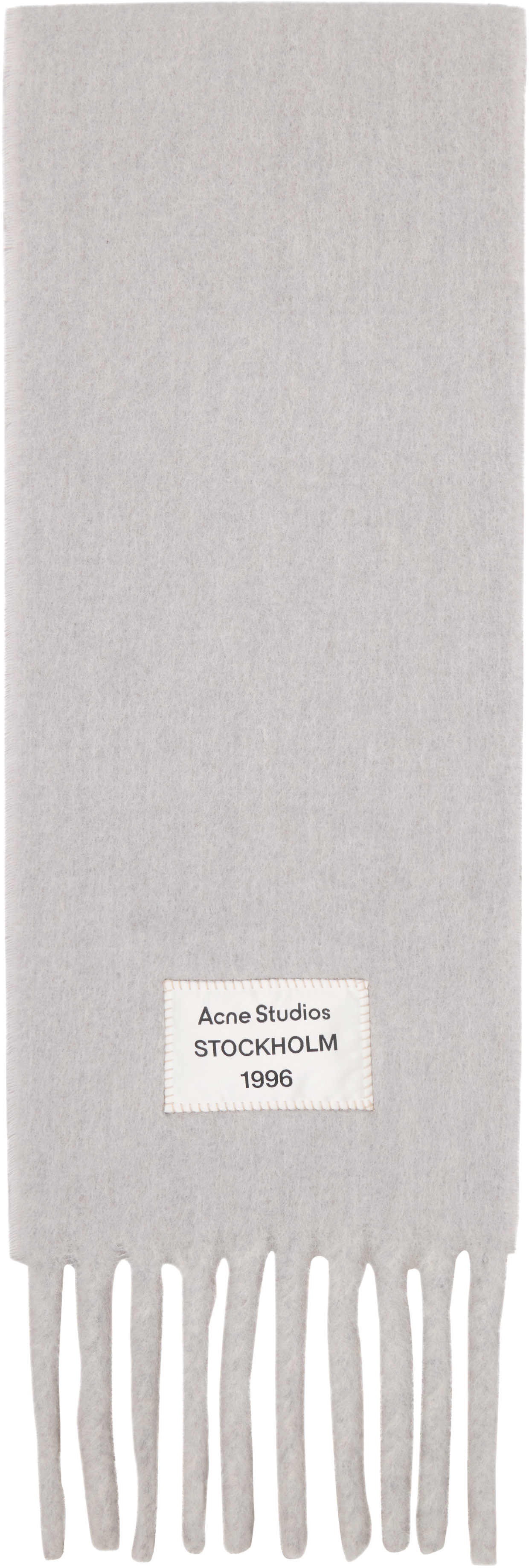 Acne Studios - Écharpe grise en tricot d'alpage