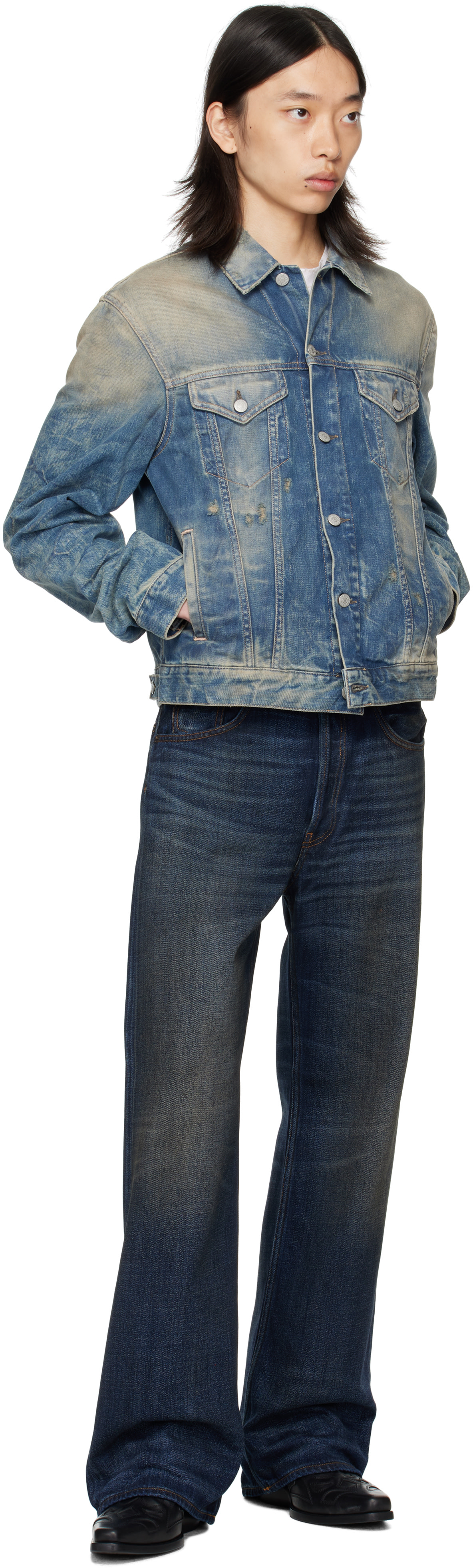 Acne Studios: Blue 2006M Goldmine Denim Jacket | SSENSE
