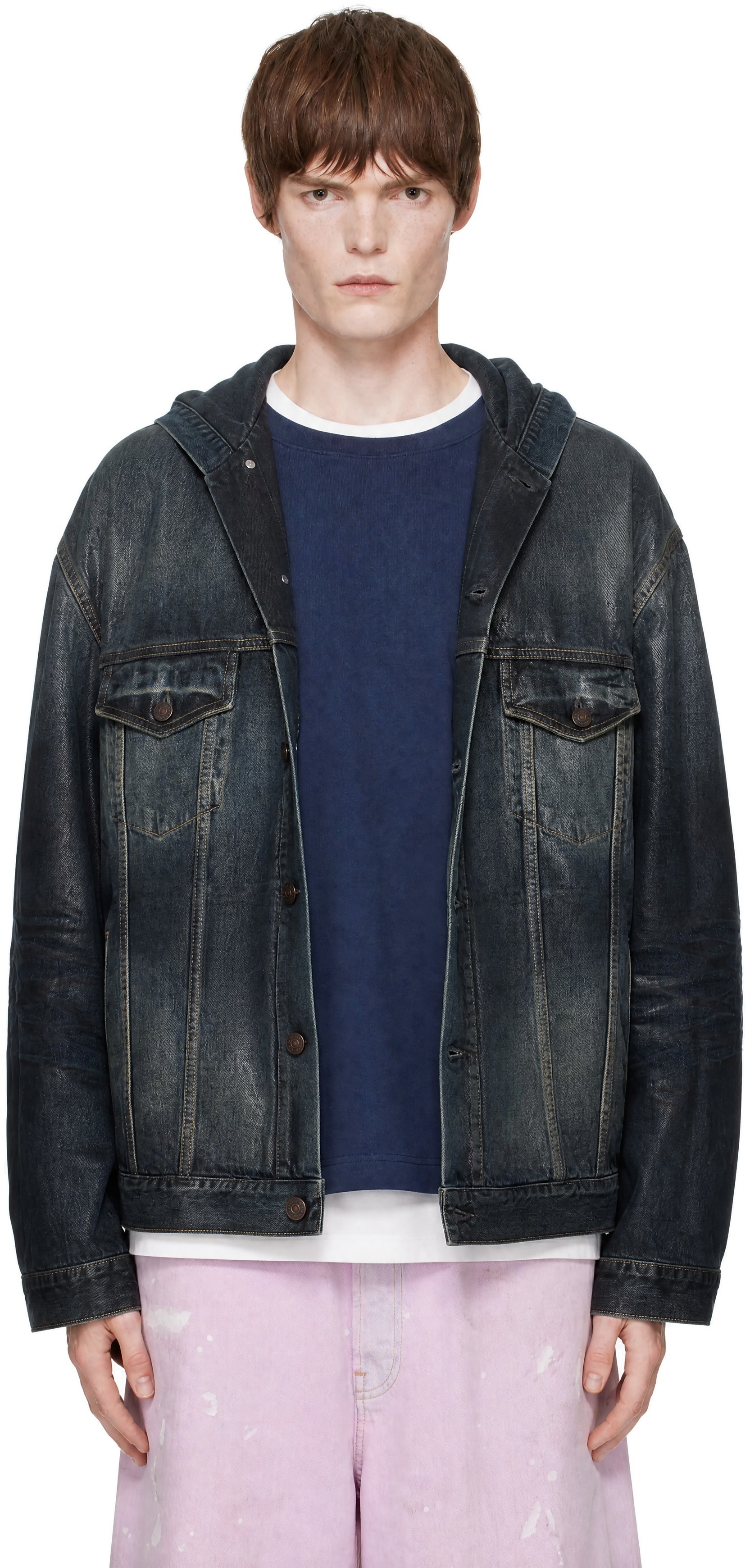Acne Studios - Blue Hooded Denim Jacket