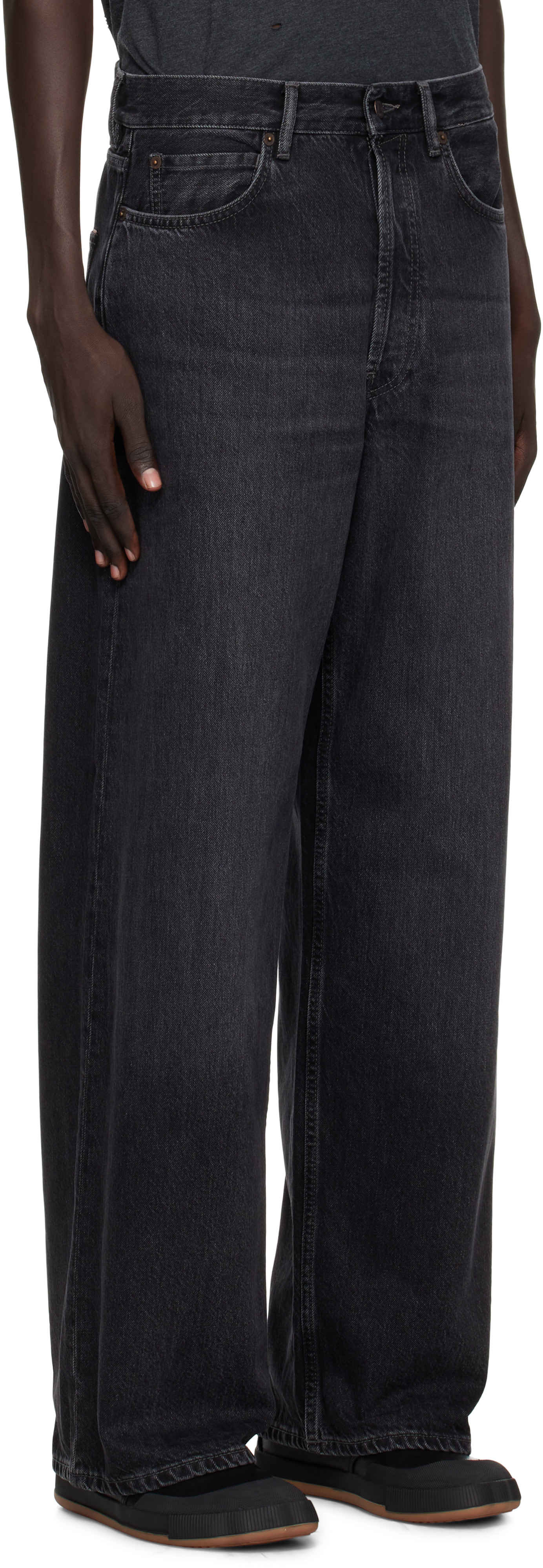 Acne Studios - Jean noir à effet délavé