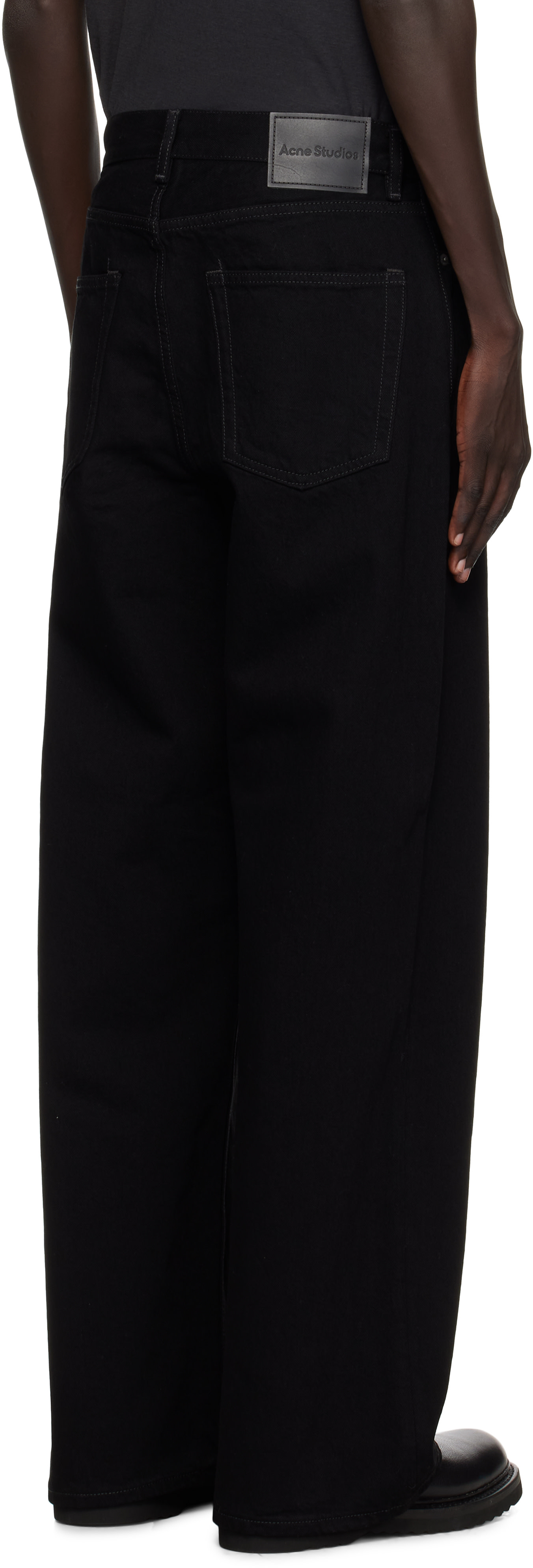Acne Studios: Black Loose Fit 1981 jeans | SSENSE