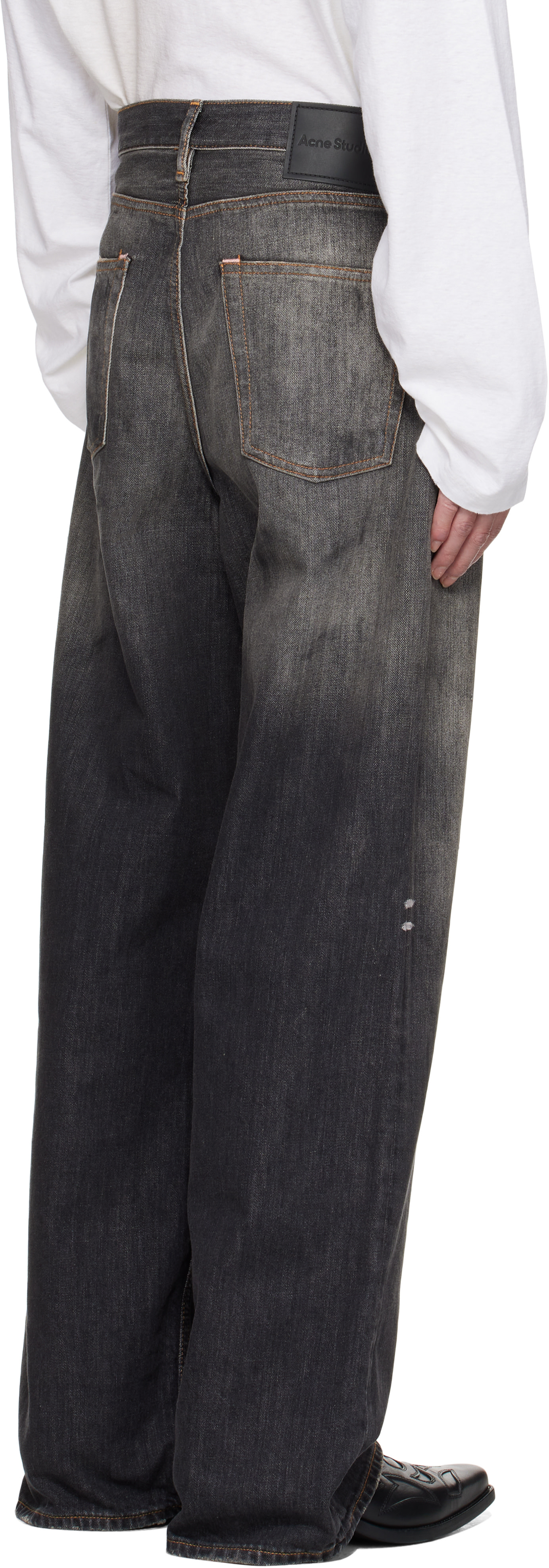 Acne Studios: ブラック 1981 ルーズフィット ジーンズ | SSENSE 日本
