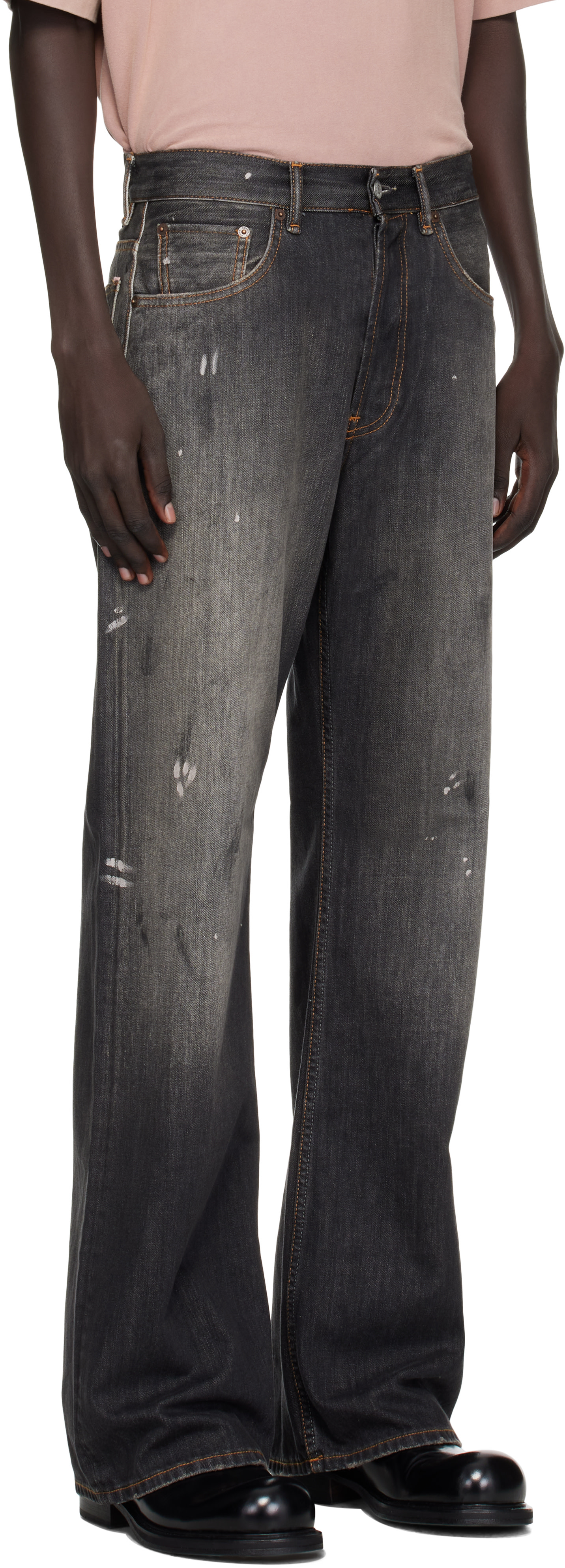 Acne Studios - Jean 2021M gris à coupe classique