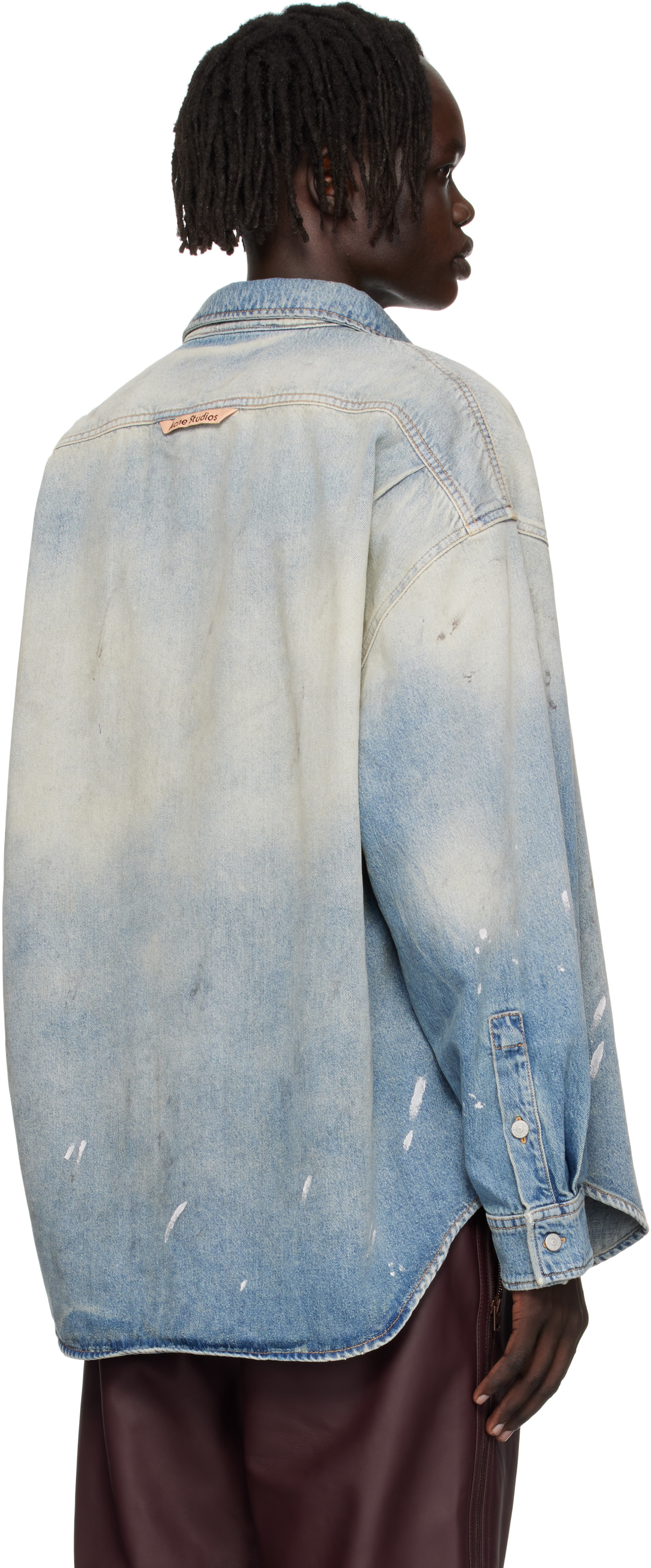 Acne Studios: ブルー ボタンアップ デニムシャツ | SSENSE 日本