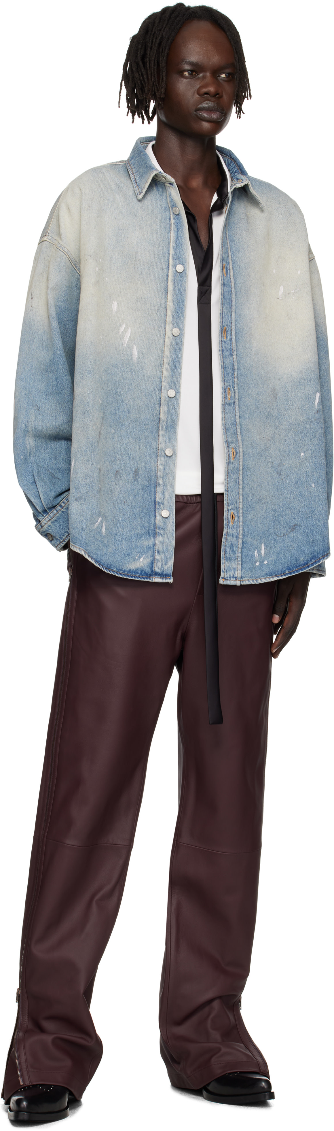 Acne Studios デニムタンクトップ Acne Studios - リブタンクトップ - ホワイト/ネイビー