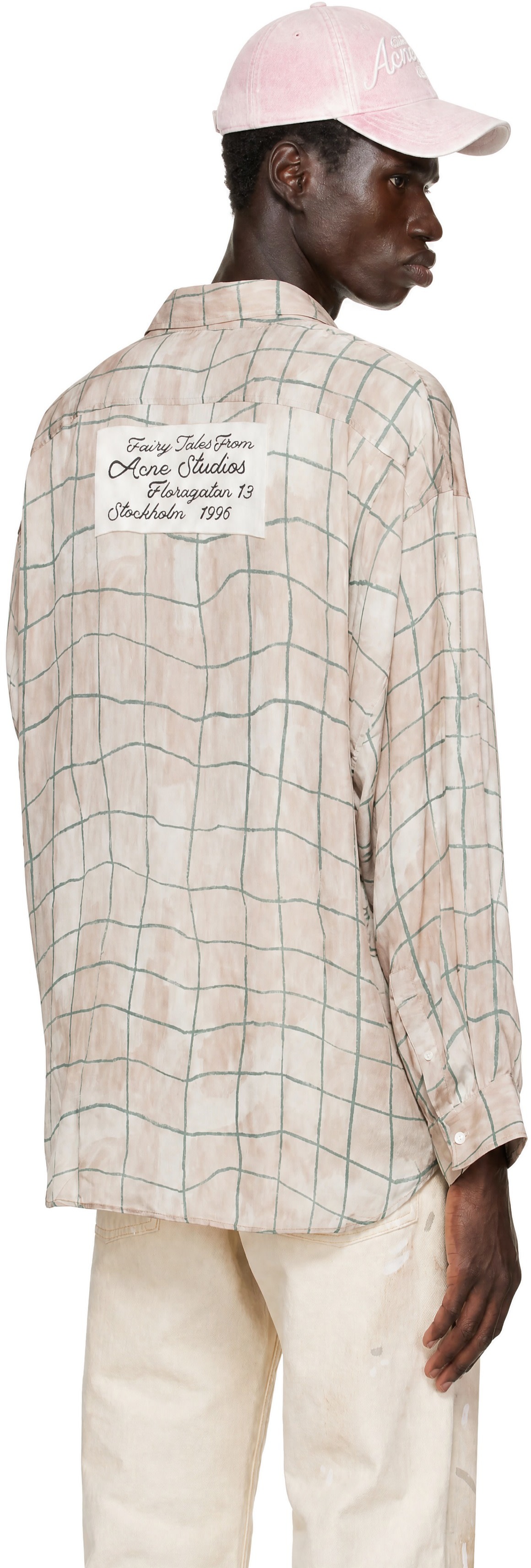 Acne Studios - Chemise rose à carreaux