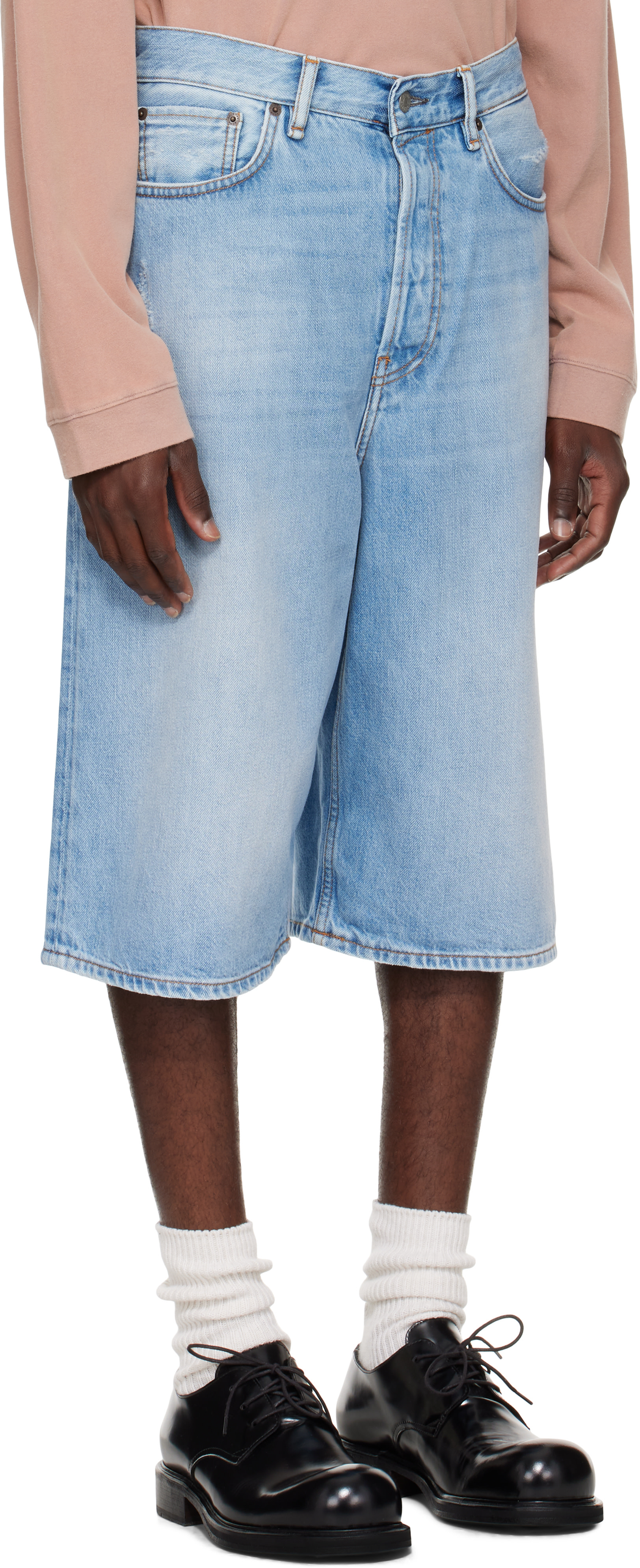 Acne Studios - Short décontracté bleu en denim