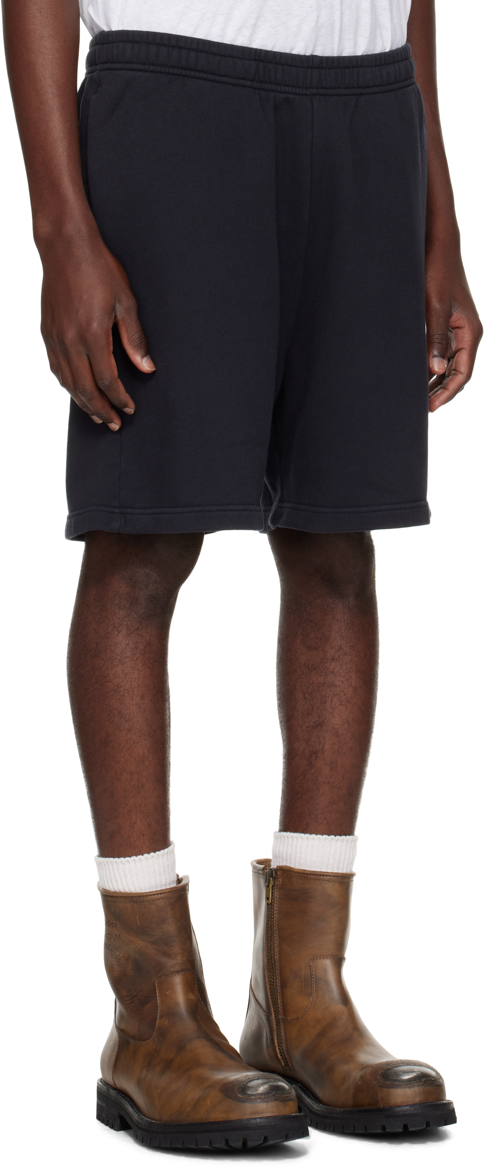 Acne Studios - Short noir en molleton