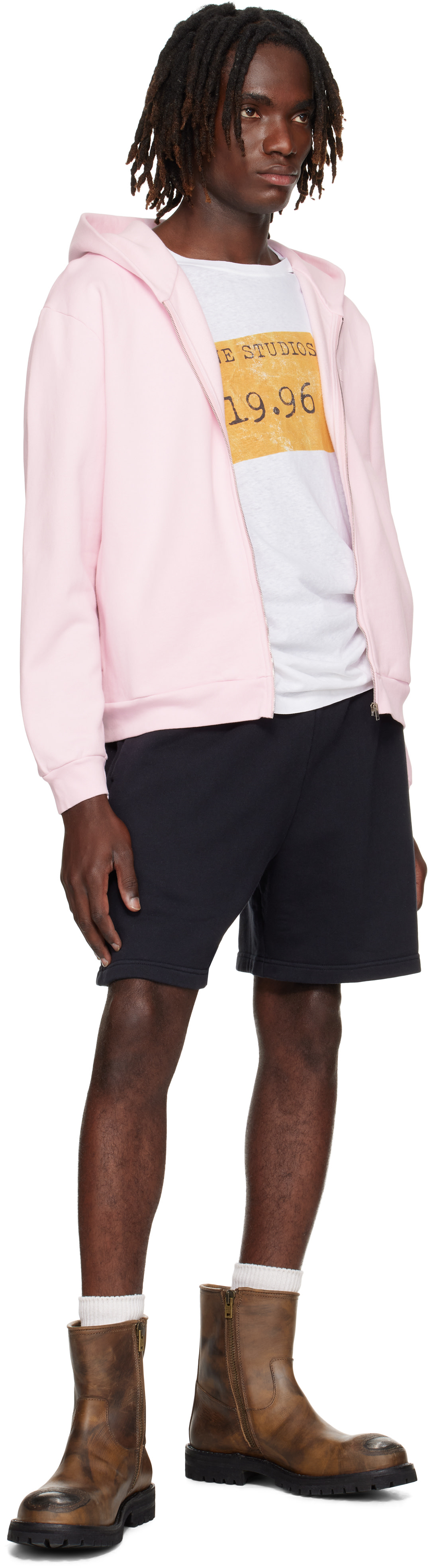 Acne Studios - Short noir en molleton