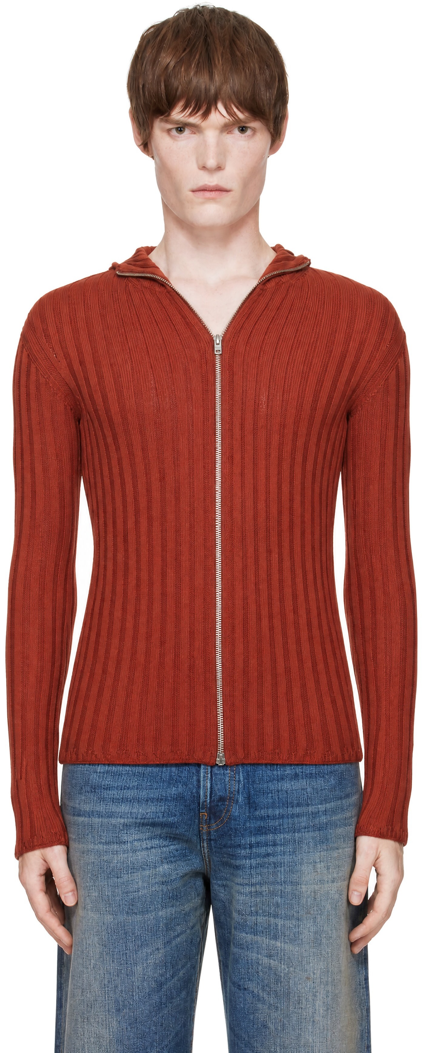 Acne Studios - Red Zip-Up Hoodie