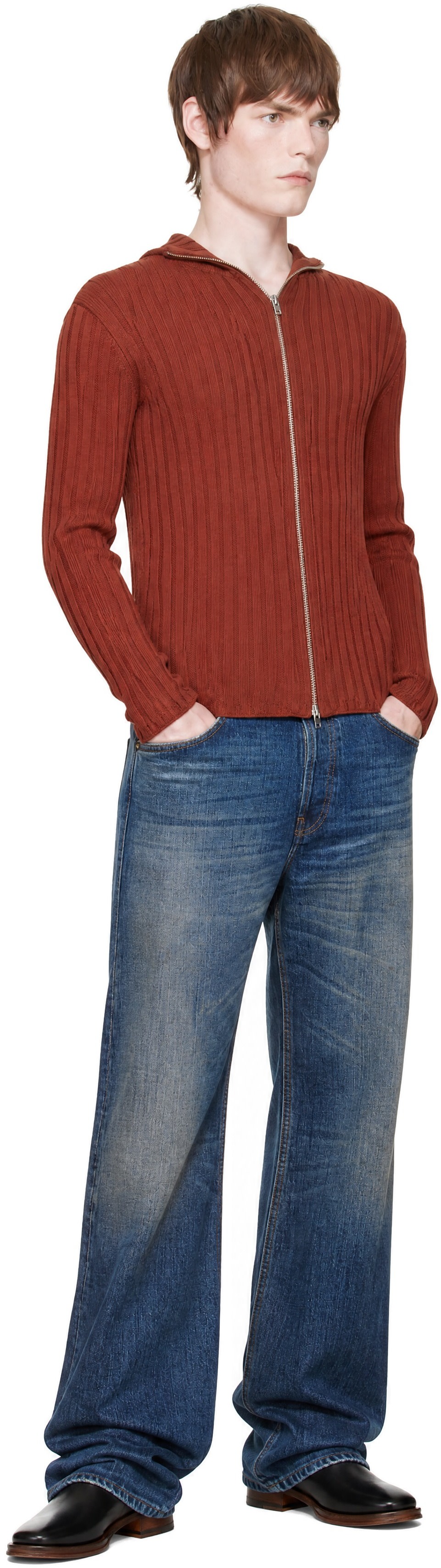 Acne Studios - Red Zip-Up Hoodie