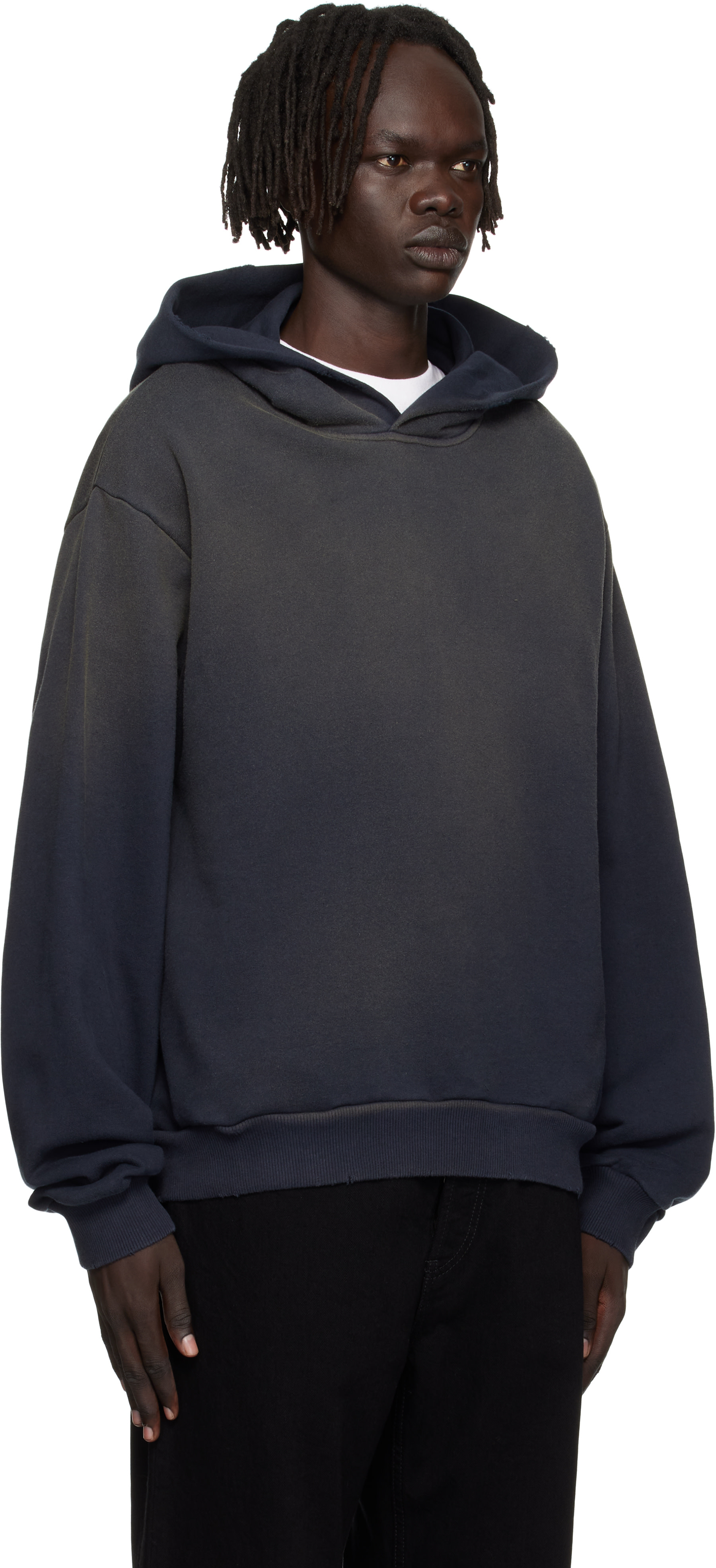 Acne Studios: Black Logo Hoodie | SSENSE Acne Studios: Black Logo Hoodie | SSENSE