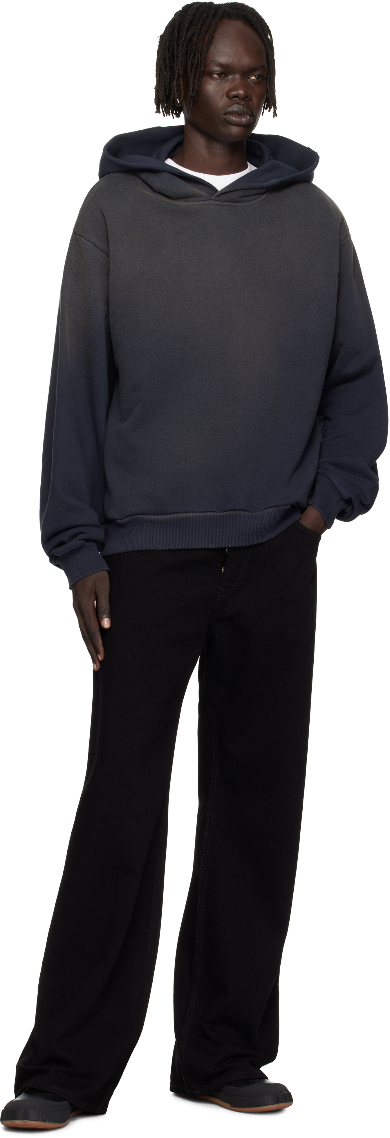 Acne Studios - Pull à capuche noir à logo