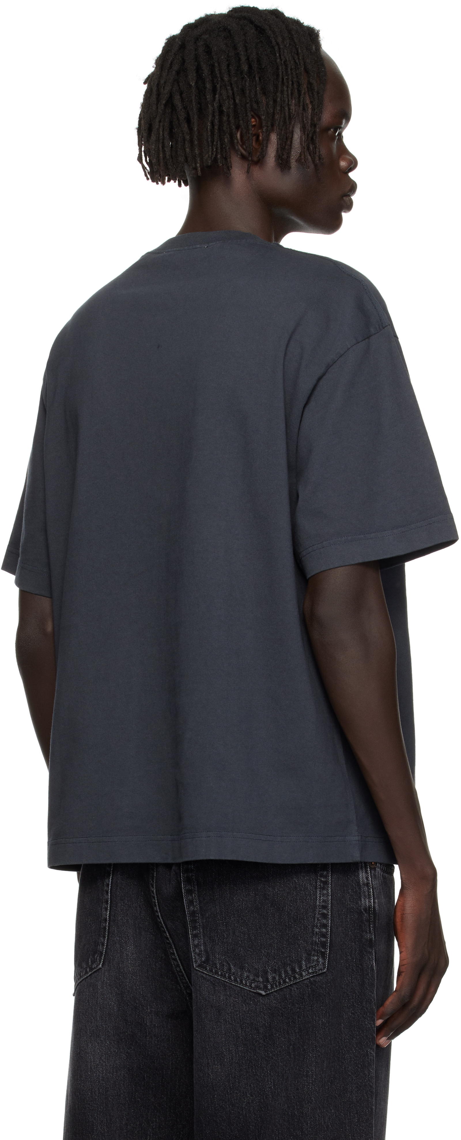 Acne Studios - T-shirt décontracté noir à logo