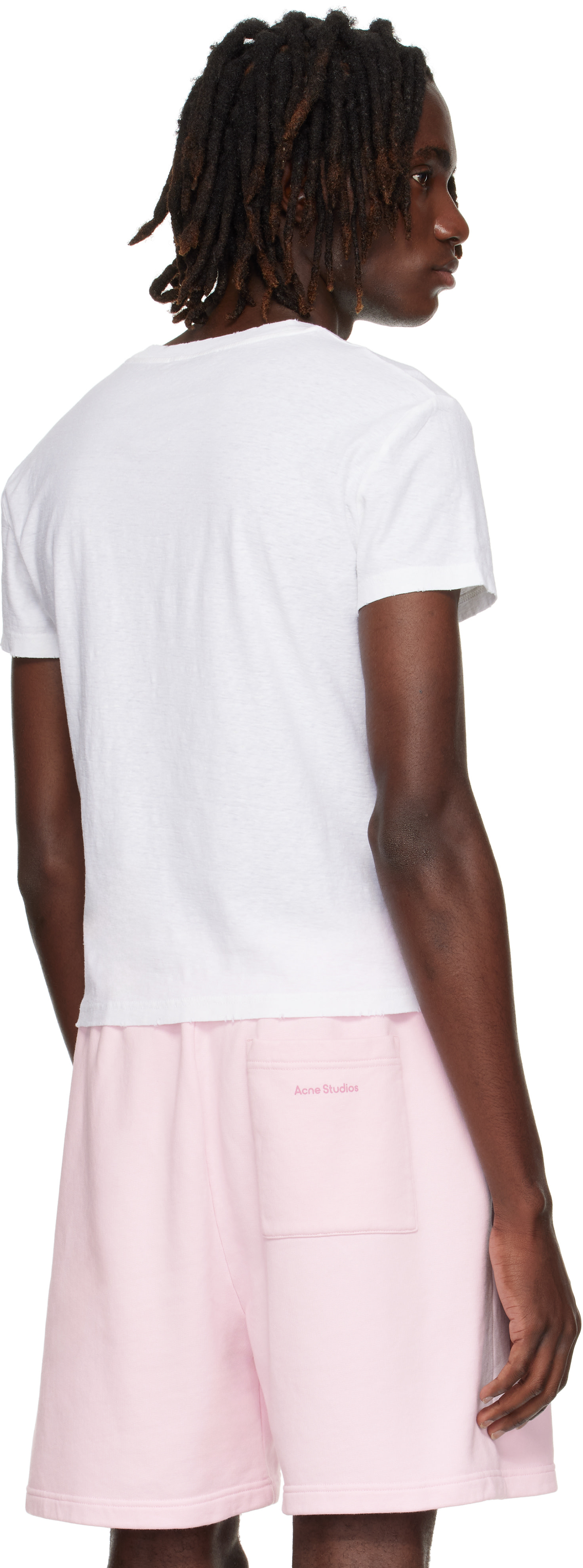Acne Studios - T-shirt blanc cassé à logo