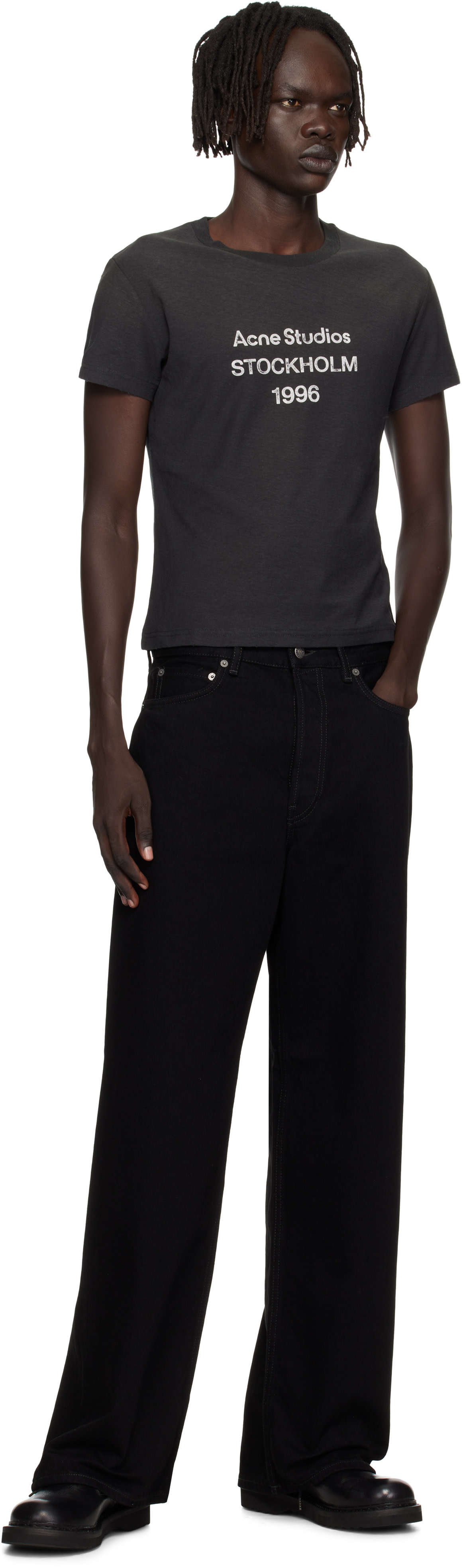 Acne Studios - T-shirt noir à logo