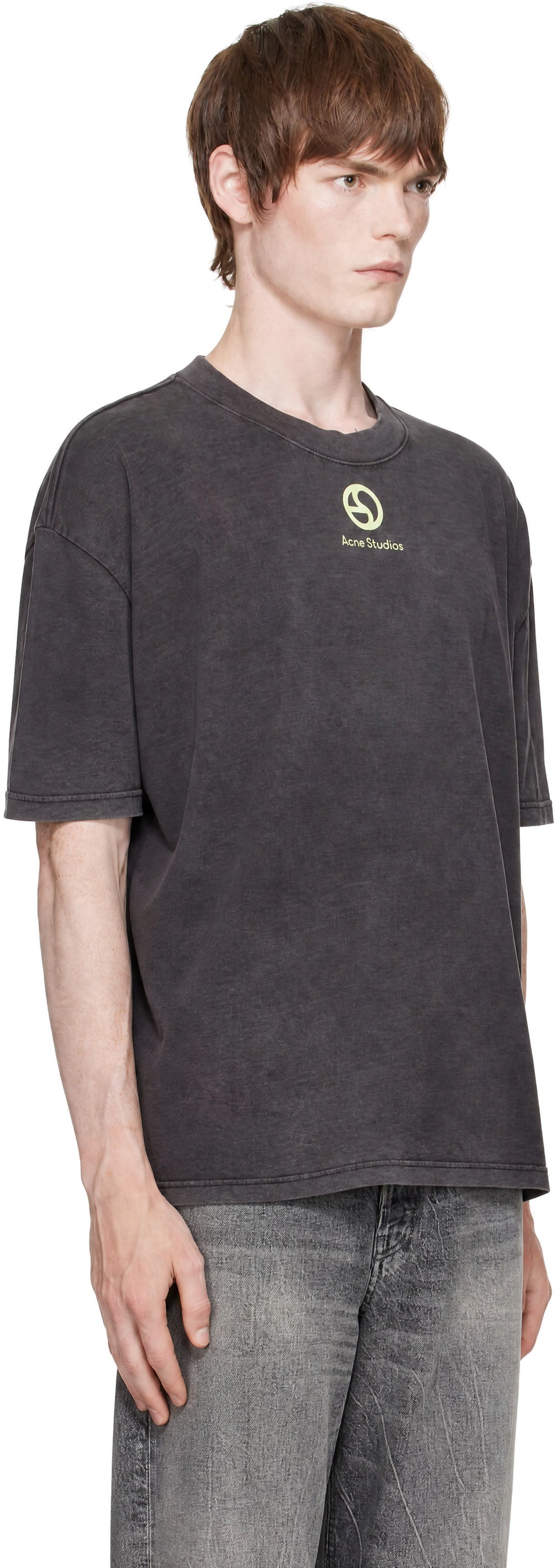 Acne Studios - T-shirt gris à logo