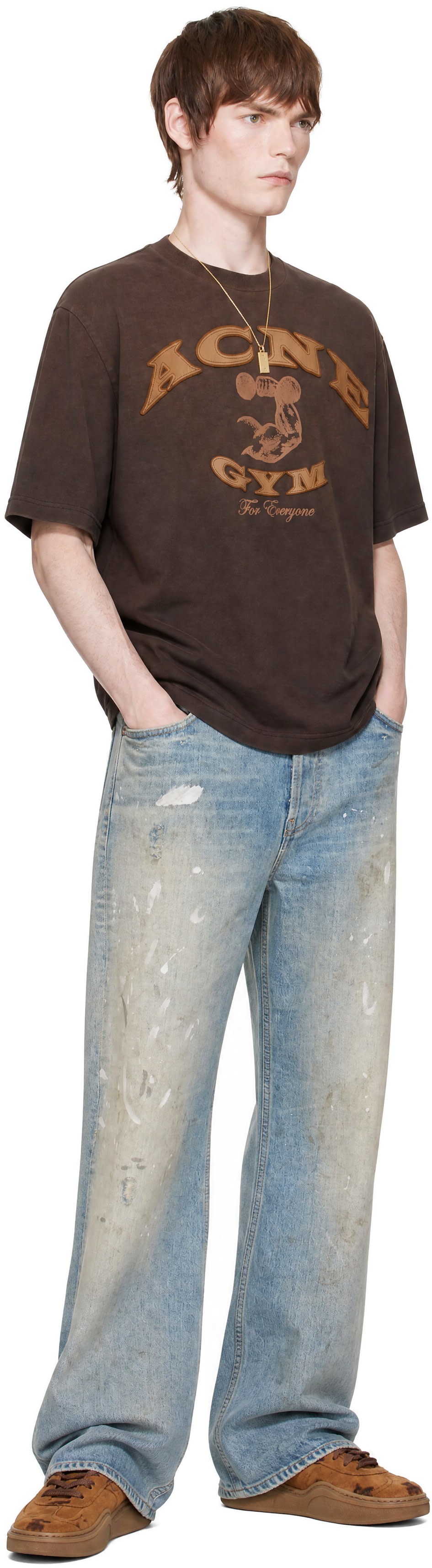 Acne Studios - Brown Logo T-shirt