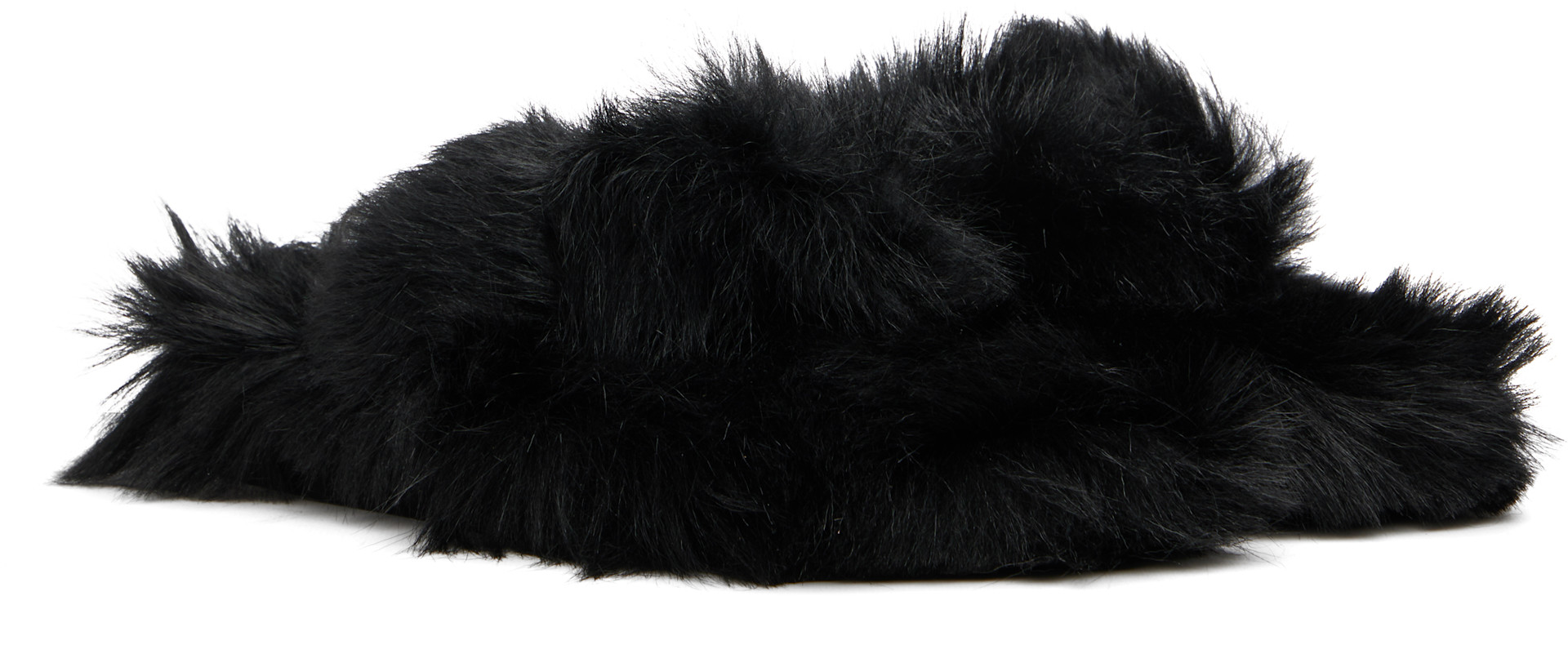 Acne Studios: Black Shearling Sandals | SSENSE