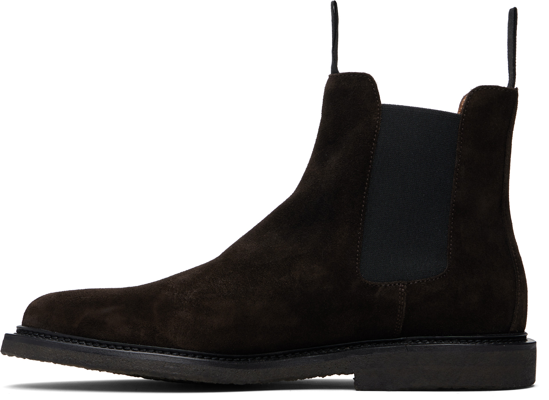 Common Projects - Brown Waxed Suede Chelsea Boots