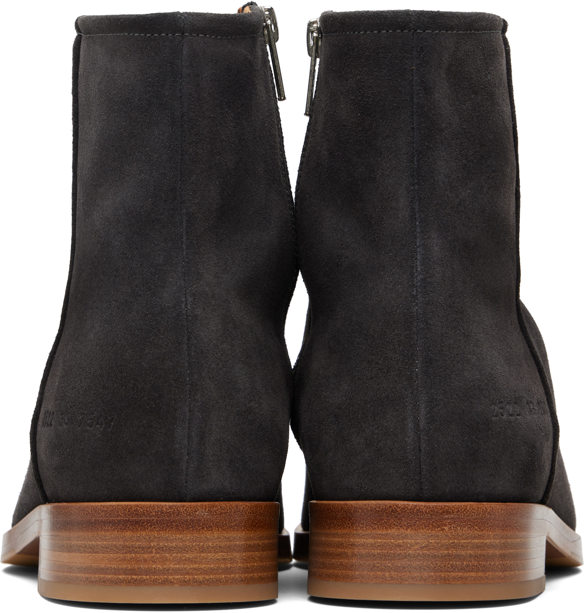 Common Projects - Bottes noires en suède à glissière