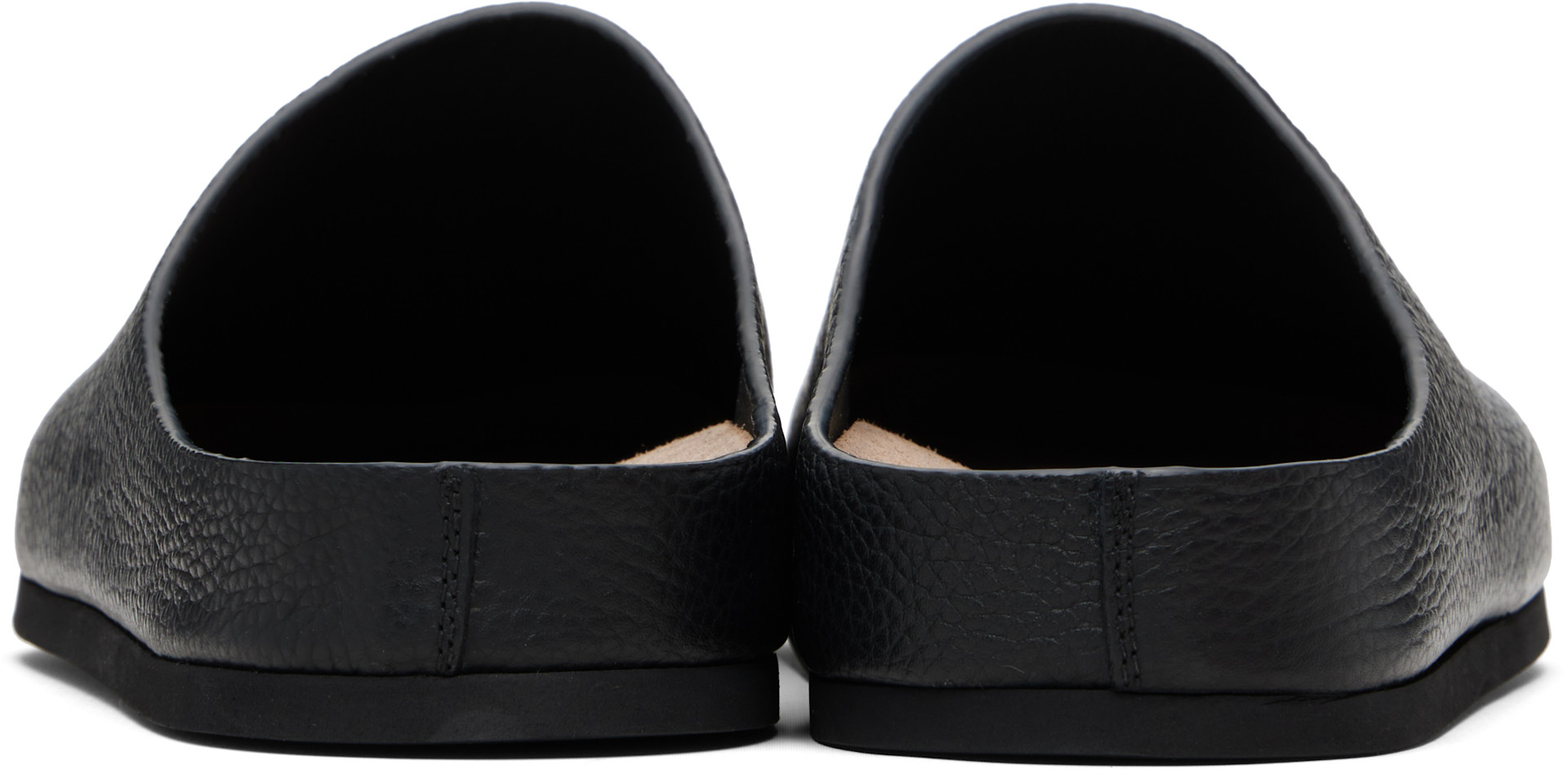 Common Projects - Black Leather Clog Loafers