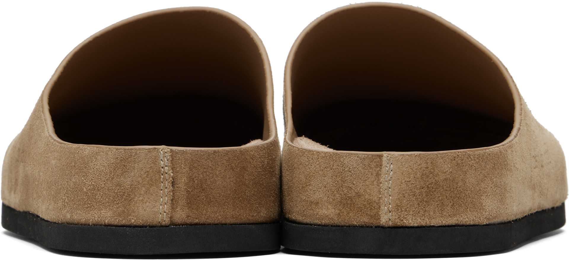 Common Projects - 탠 스웨이드 클로그 로퍼