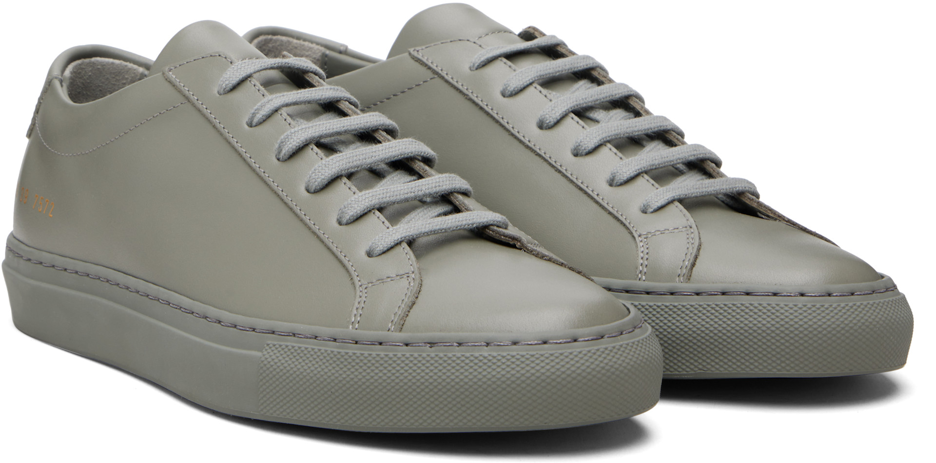 Common Projects: Gray Original Achilles Low Snekaers | SSENSE