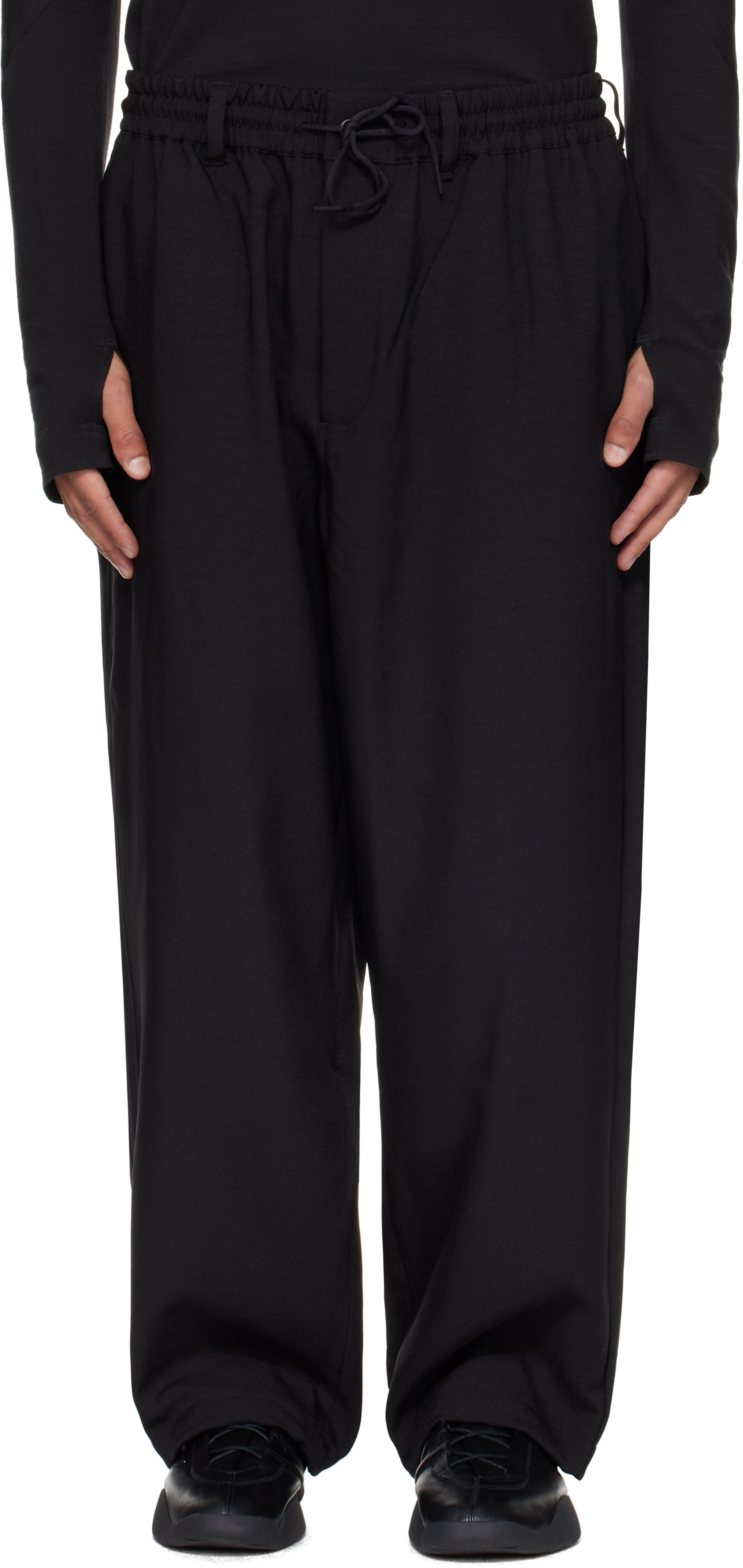 Y-3 SPORT UNIFORM TRACK PANT トラックパンツ Y-3: Black Sport Uniform Track Pants | SSENSE