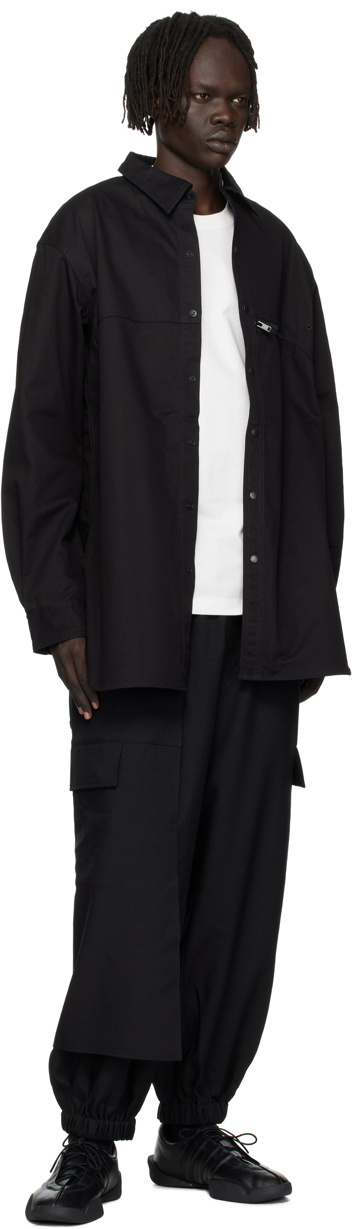 Y-3 - ブラック UT ツイル オーバーシャツ