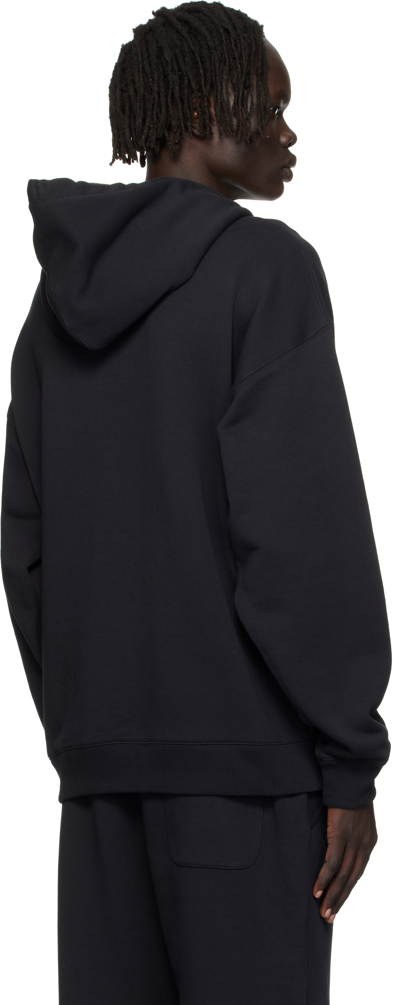 Y-3 - Pull à capuche noir à logo