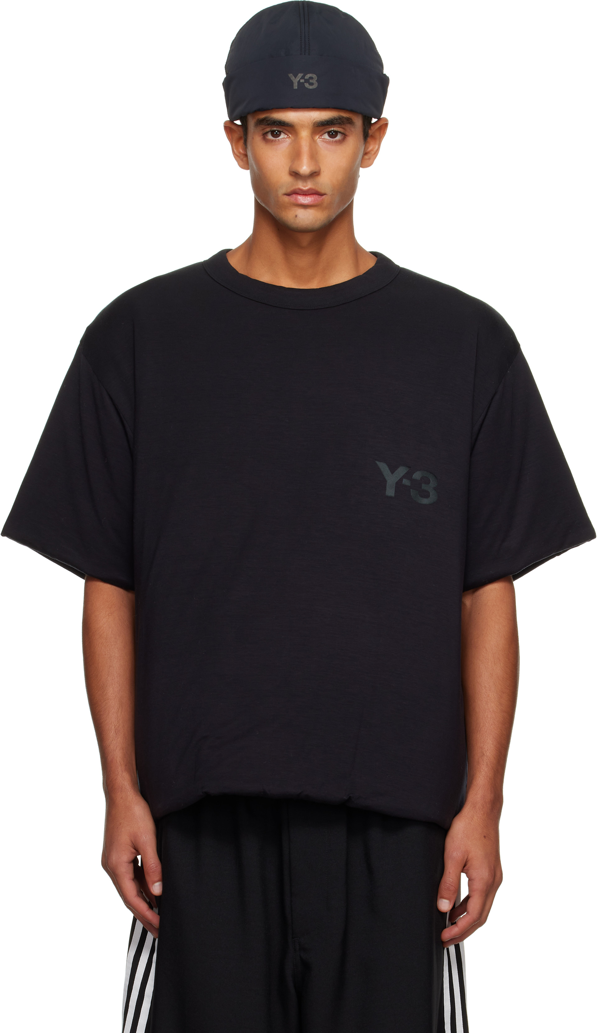 Y-3: ブラック パデッド Tシャツ | SSENSE 日本