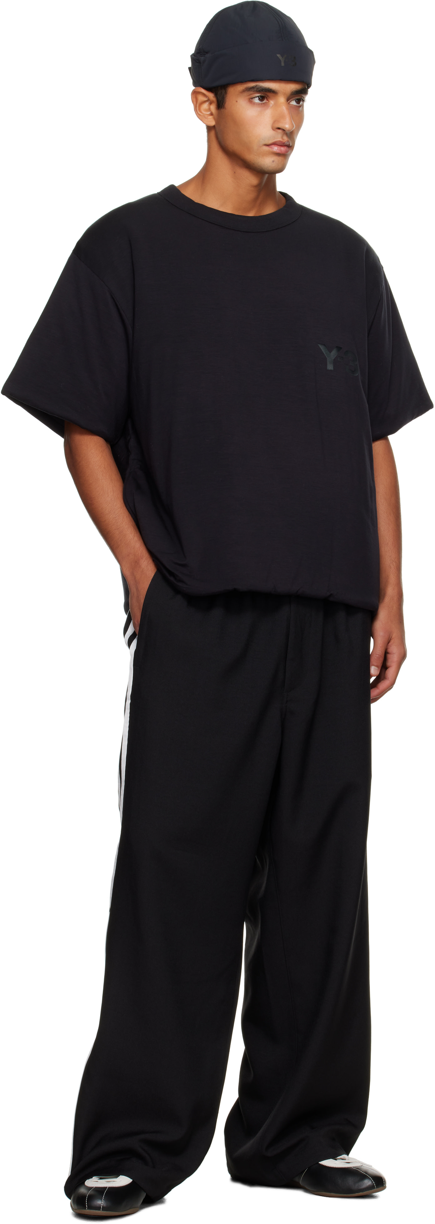 Y-3: ブラック パデッド Tシャツ | SSENSE 日本