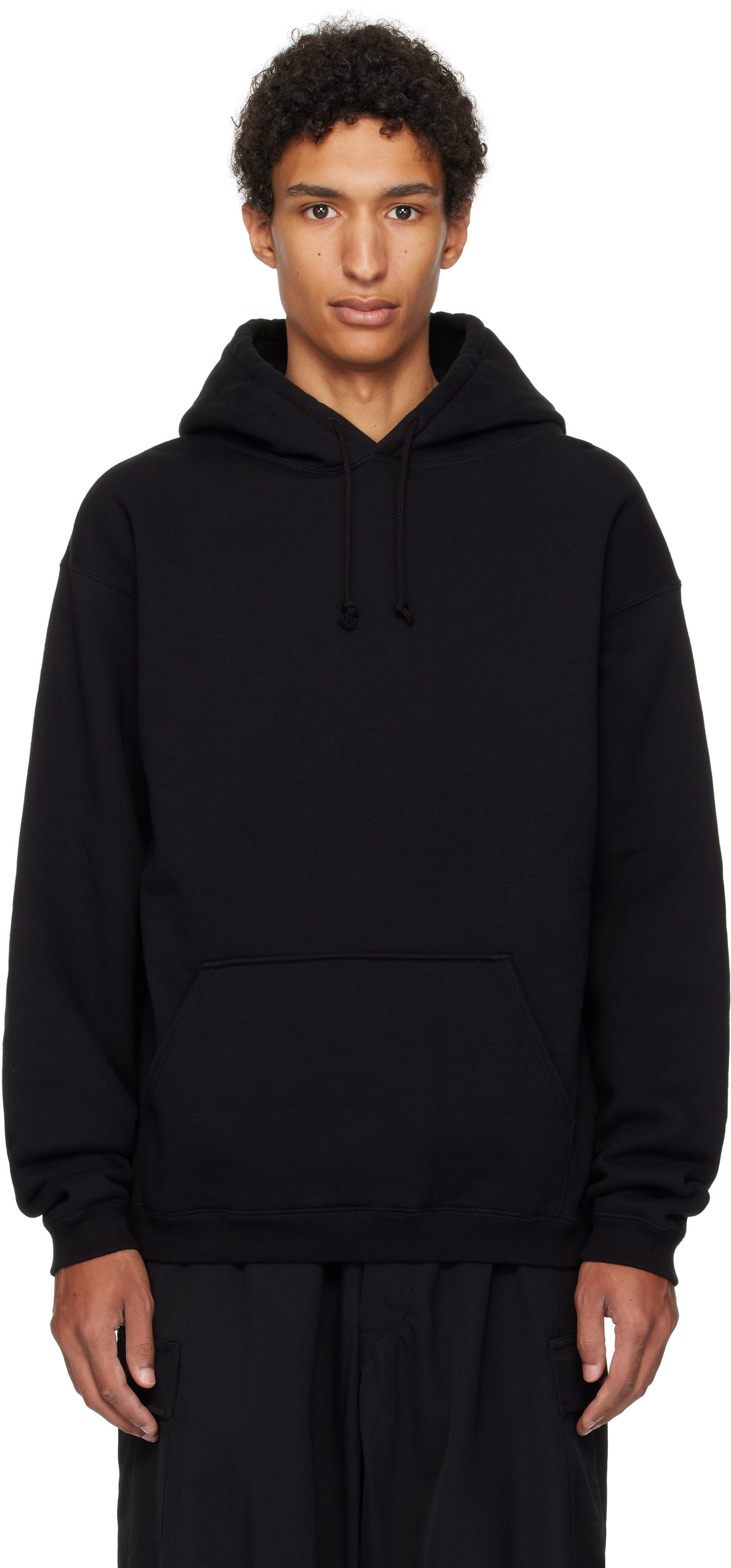 Y's For Men - Pull à capuche noir à image imprimée