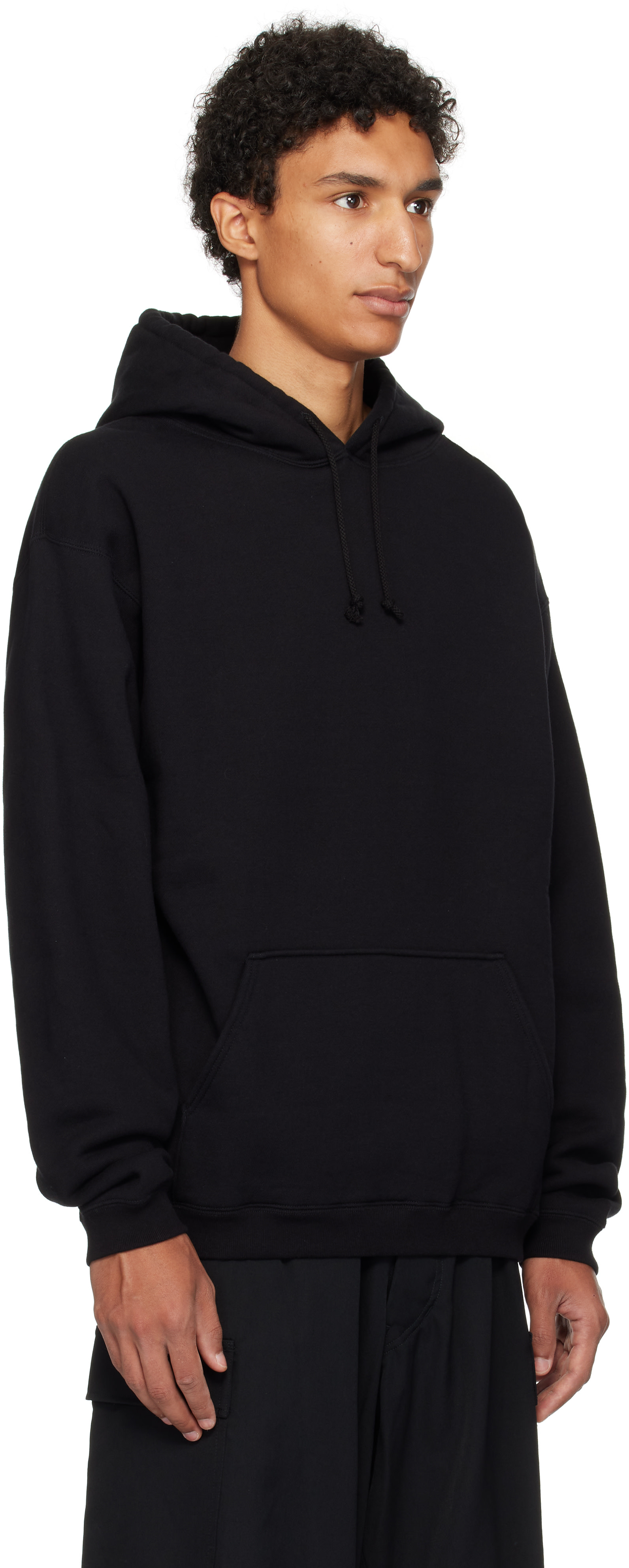 Y's For Men - Pull à capuche noir à image imprimée