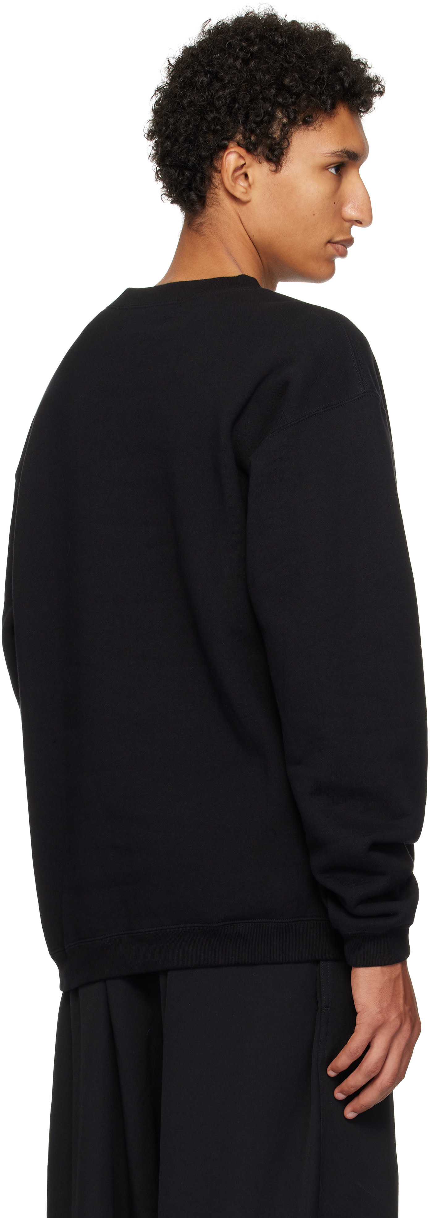 Y's For Men - Pull molletonné noir à image