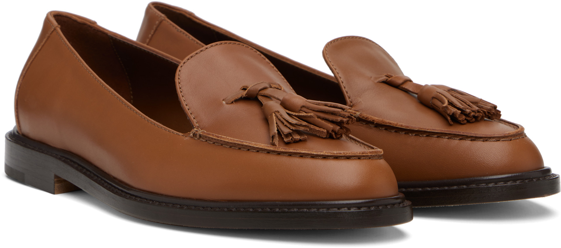 MARONO　BLNHNIK Manolo Blahnik: Brown Bucky Loafers | SSENSE