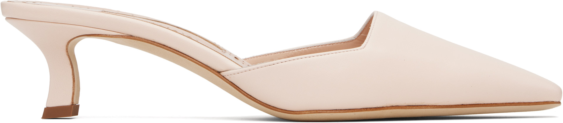 Manolo Blahnik: Pink Moiramu Mules | SSENSE Canada Manolo Blahnik: Pink Moiramu Mules | SSENSE Canada