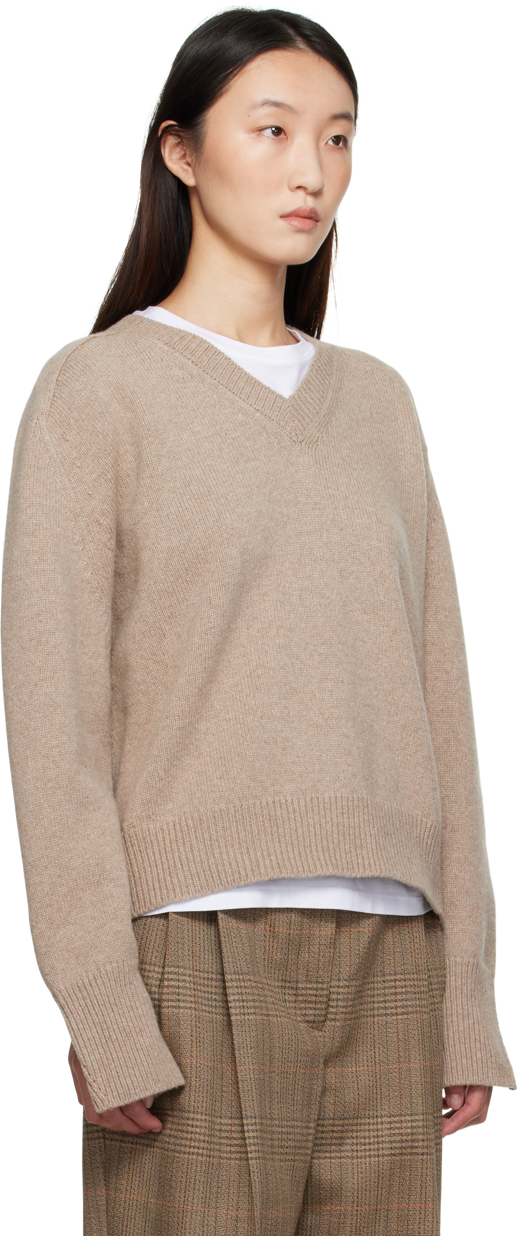 Róhe - Pull beige à découpes