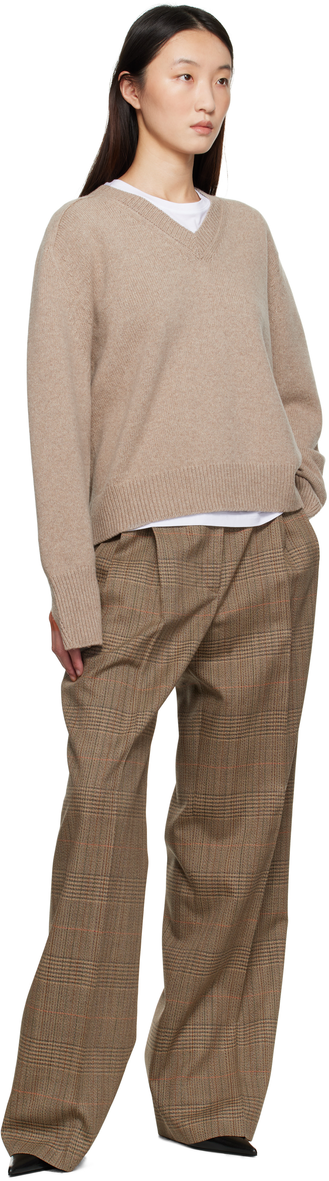 Róhe - Pull beige à découpes