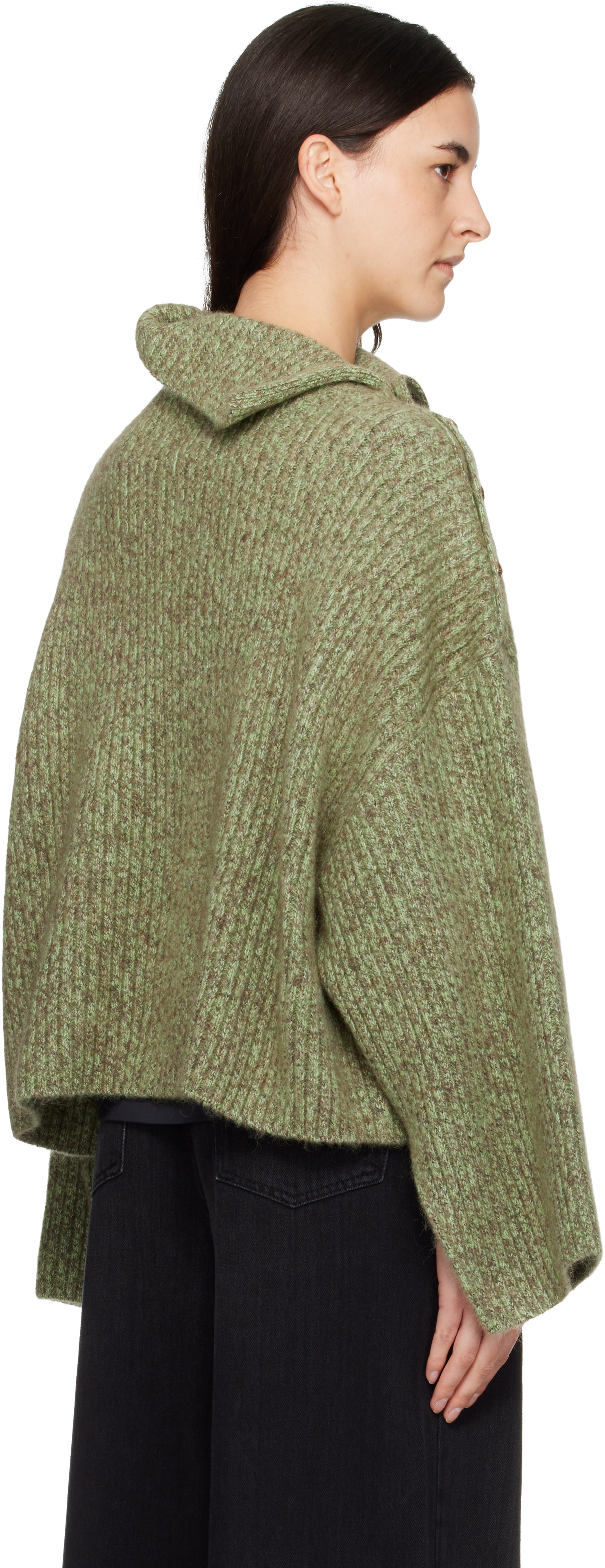 GANNI - Pull vert en mohair