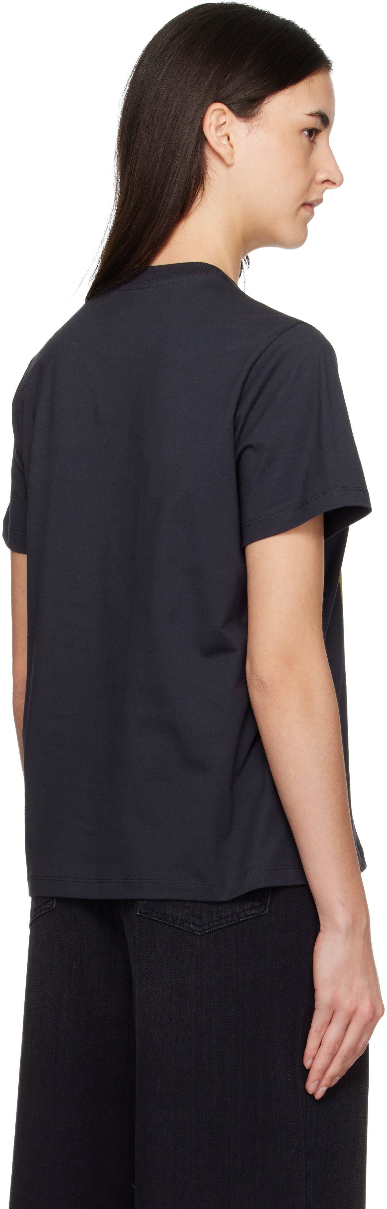 GANNI: Black Banana Graphic T-shirt | SSENSE