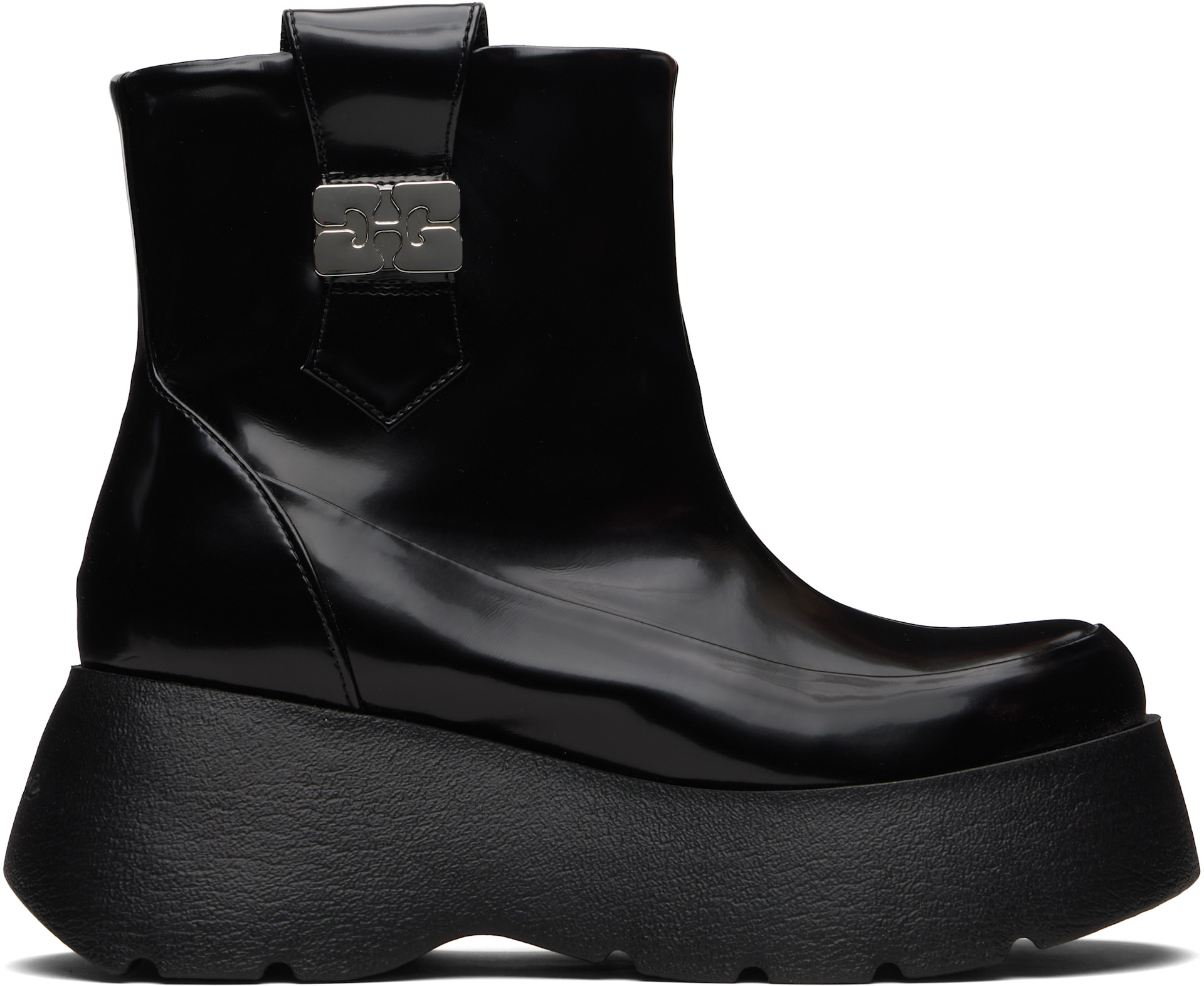 GANNI - Bottes Sue noires à plateforme