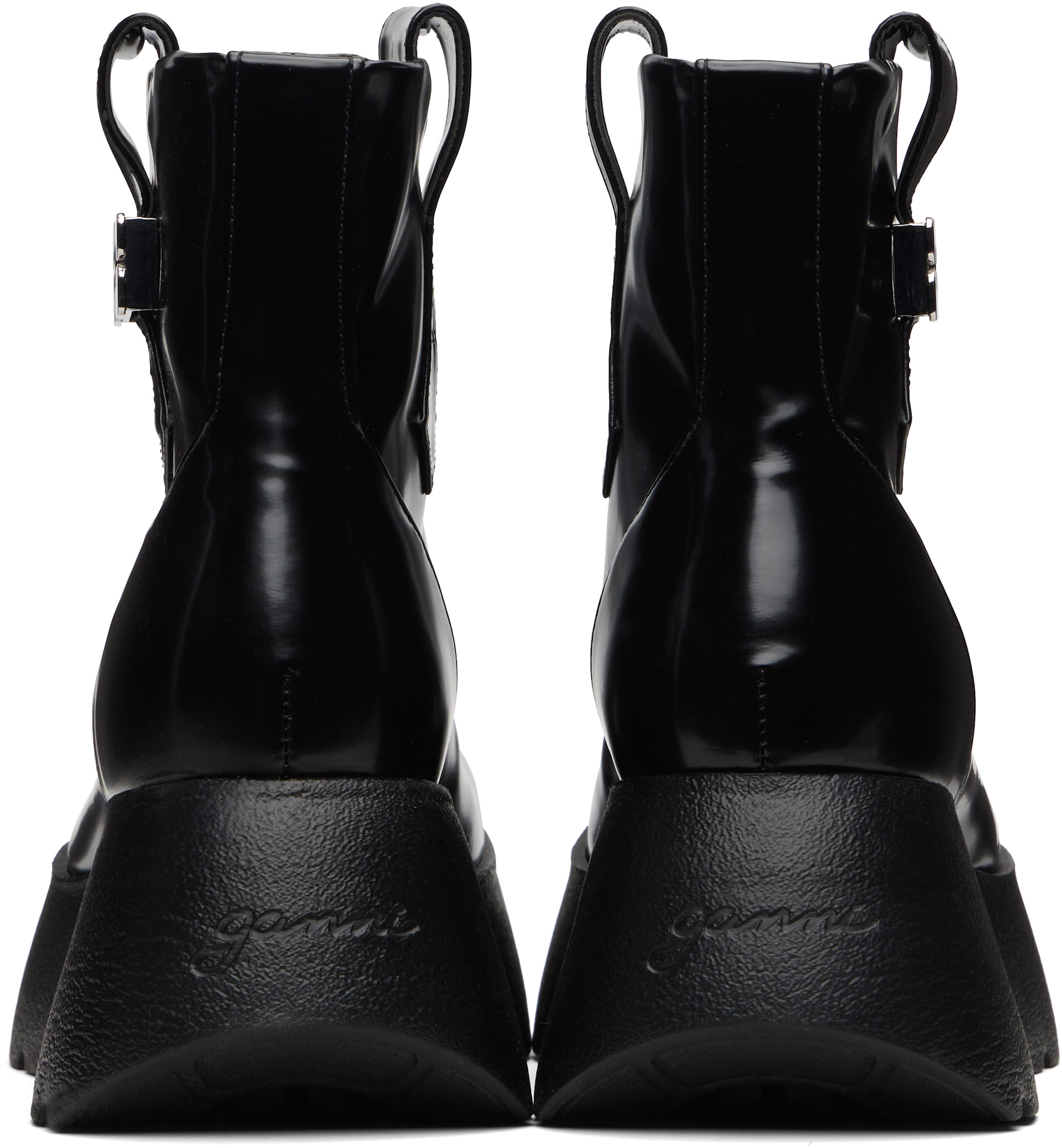 GANNI - Bottes Sue noires à plateforme