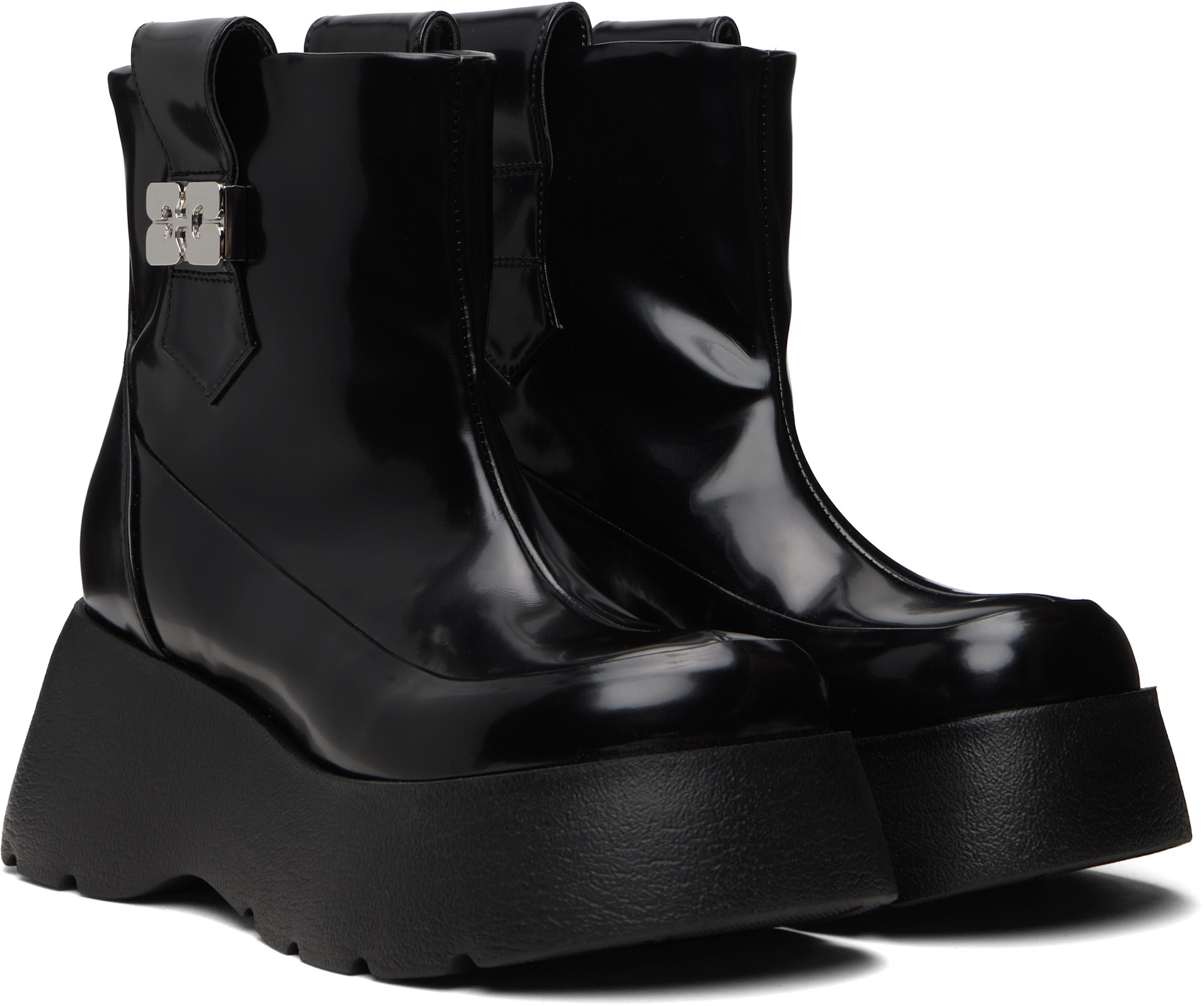 GANNI - Bottes Sue noires à plateforme