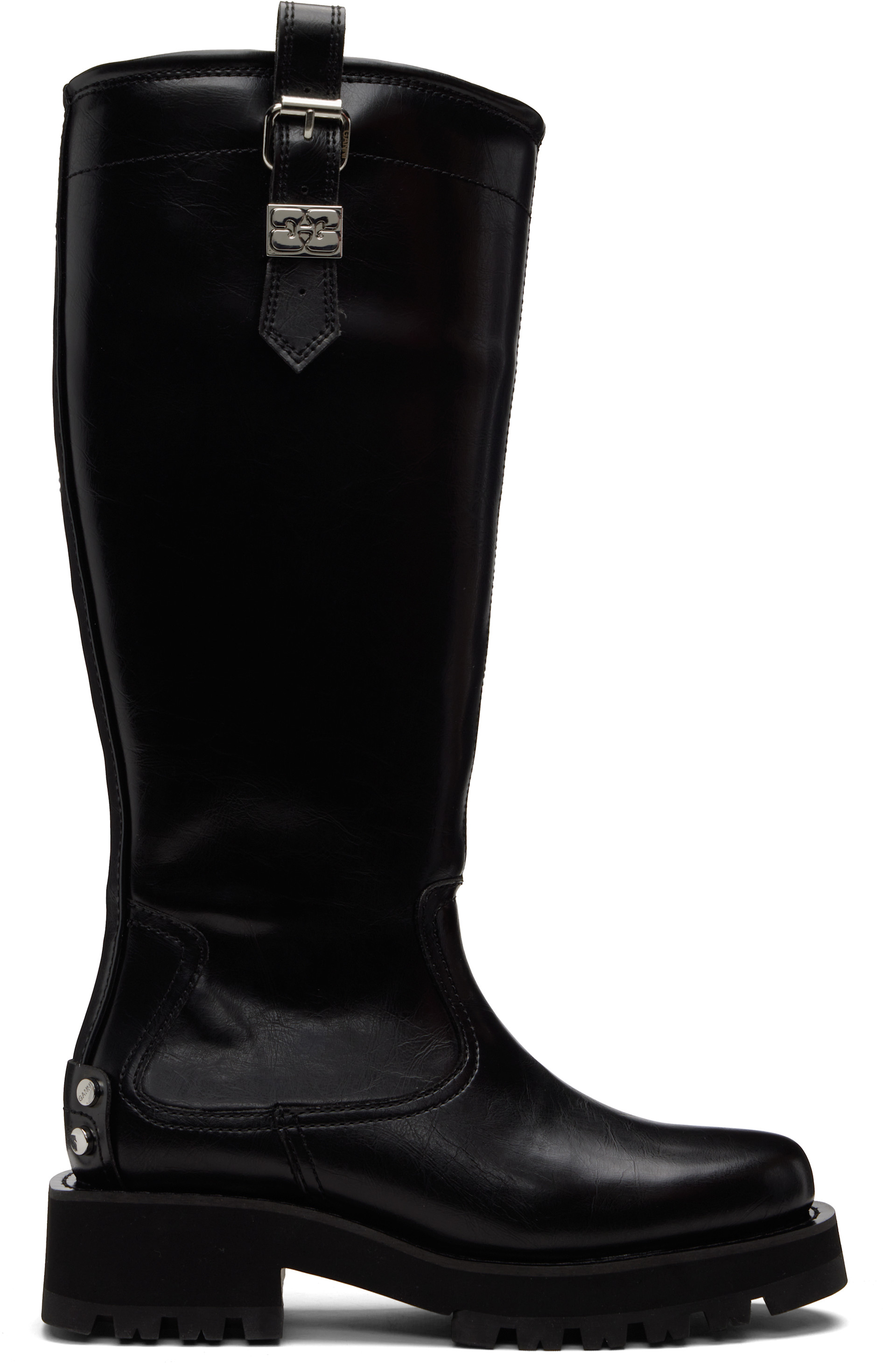 GANNI - Bottes hautes noires